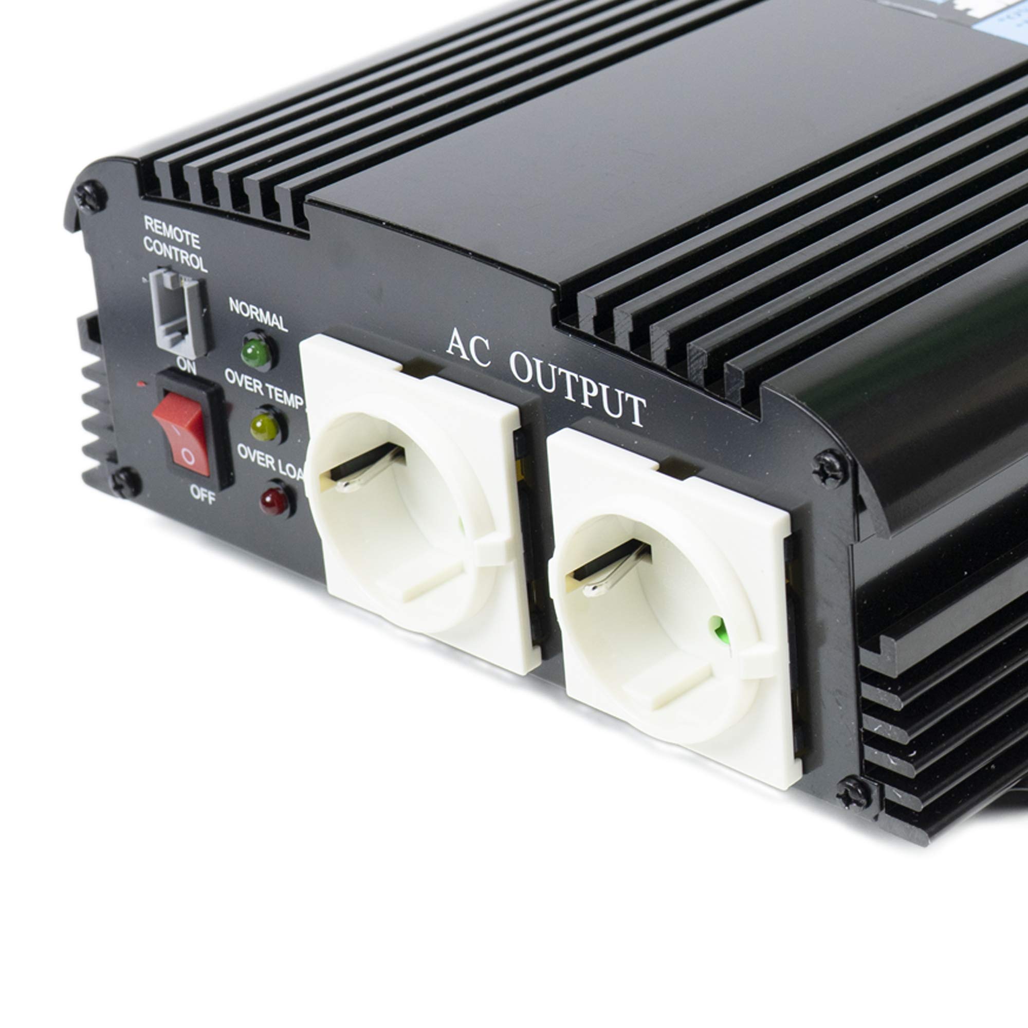 Inverter di tensione Presidente Alimentatore 1700W 12V, uscita 230V, onda sinusoidale modificata, telecomando incluso