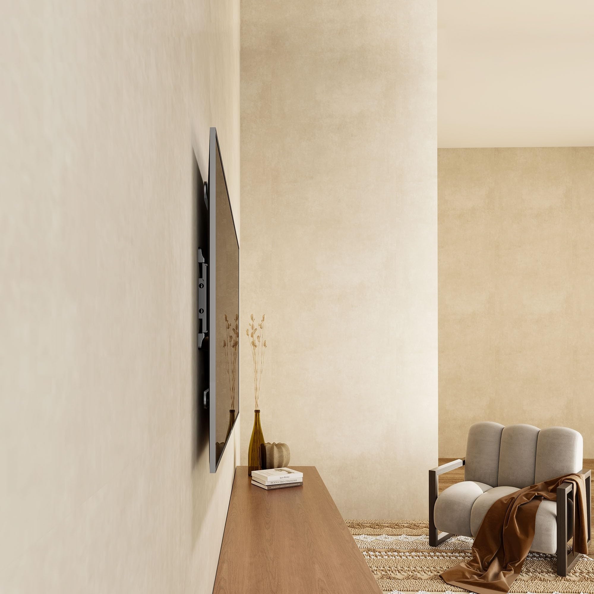 Kruger&Matz Soporte de Pared Universal Ultra Delgado 43"-90" Ajustable Vertical y Horizontal KM1308