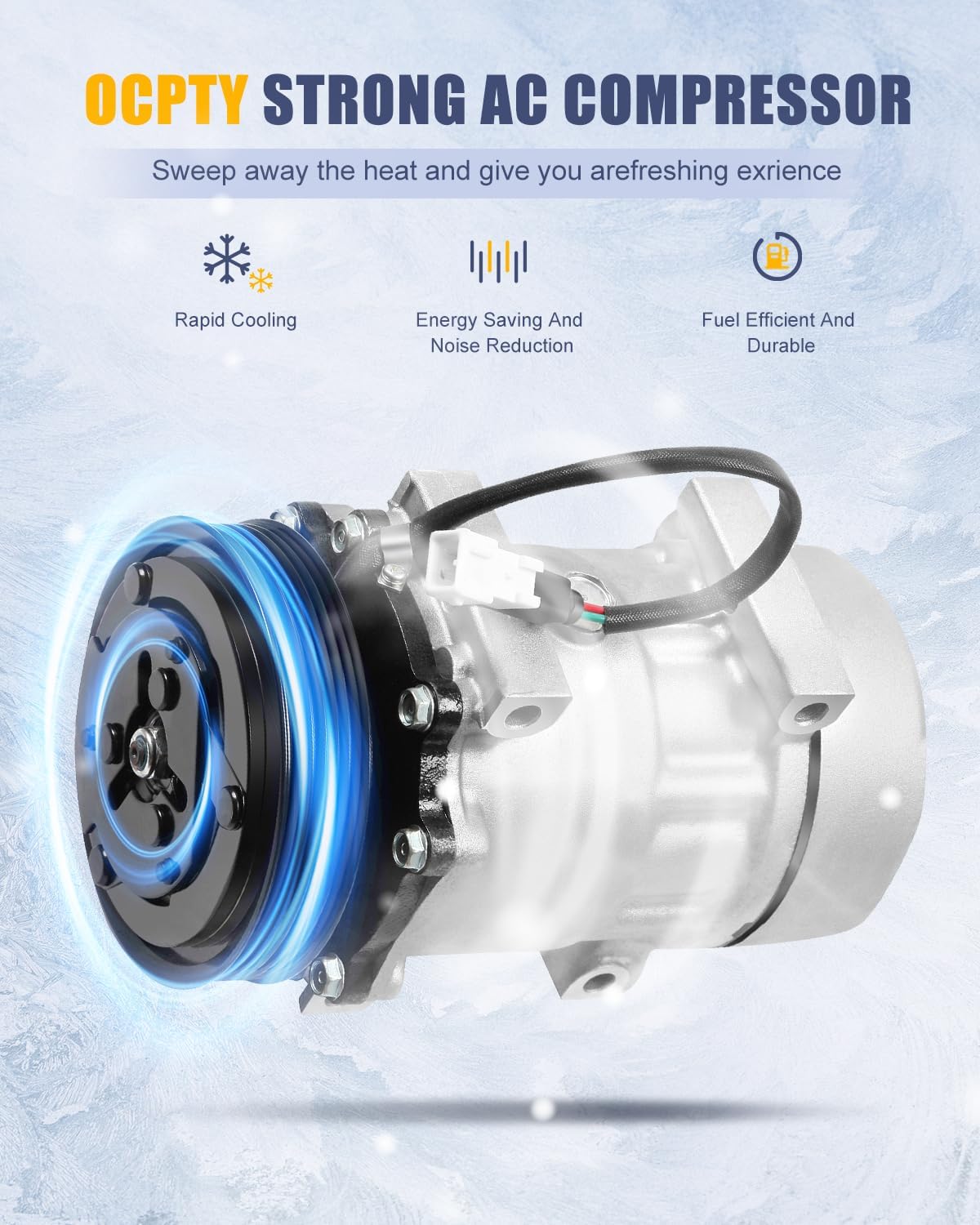 OCPTY AC Compressor for 1996-2002 for Dodge Dakota for Jeep Cherokee for Jeep Wrangler 2.5L 4.0L 10345721 1019667 1019698 1019728 010103 010271 2250 254044 274044 204032 10309420 10345720