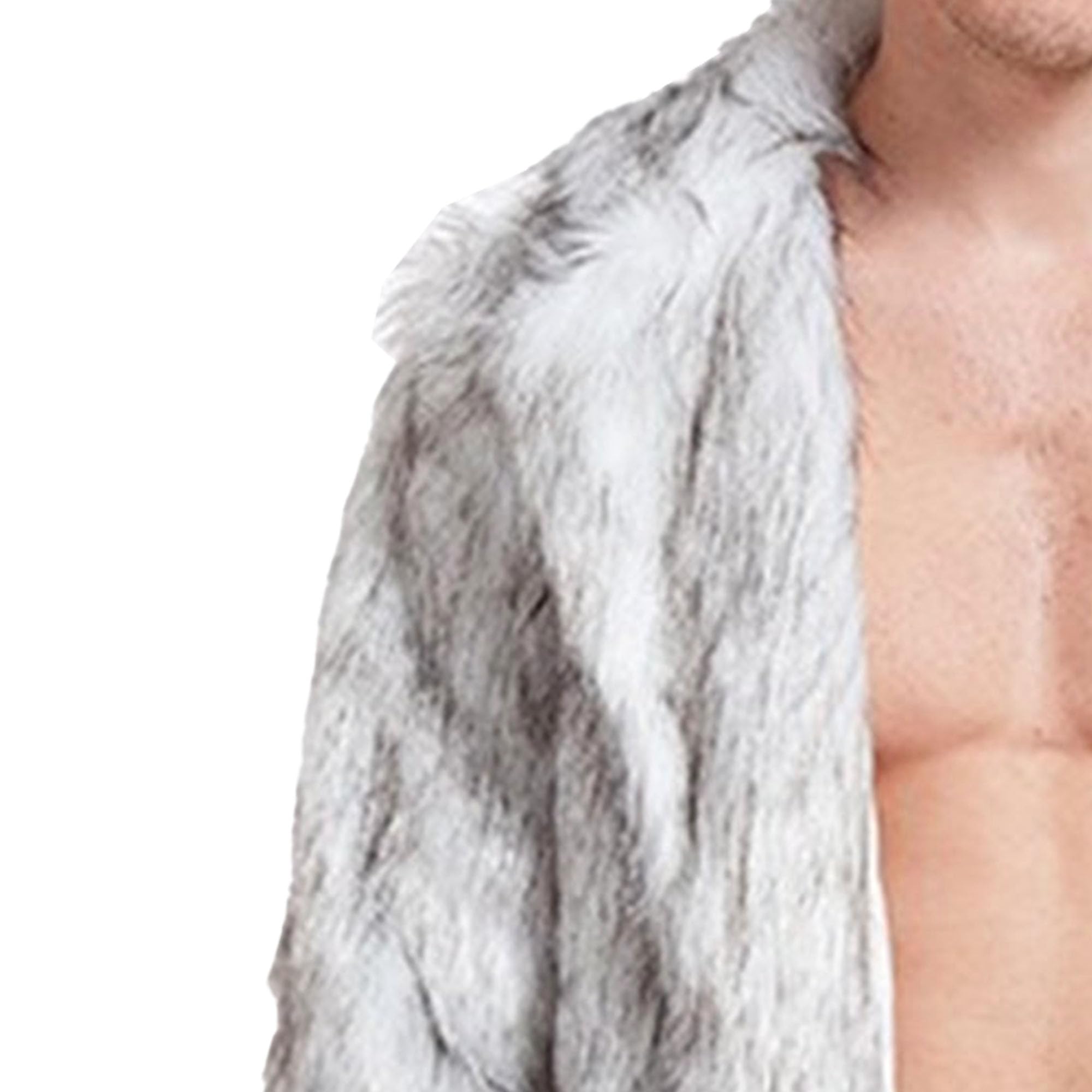 Cappotto invernale da uomo con palangari aperti sul davanti, soffice e