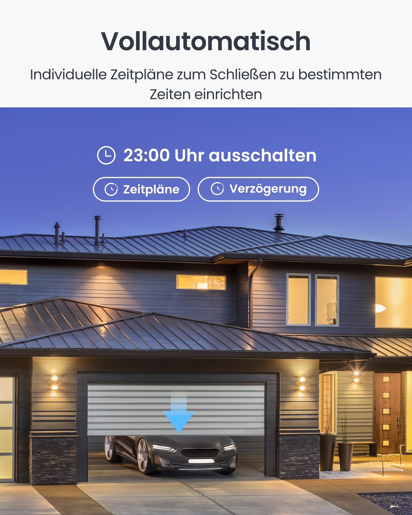 SwitchBot Smart WLAN Garagentoröffner, New Matter-zertifiziert, APP-Steuerung, Alexa/Google/Siri/IFTTT/SmartThings unterstützt, Mehrere Benachrichtigungsmodi, Kein Hub erforderlich
