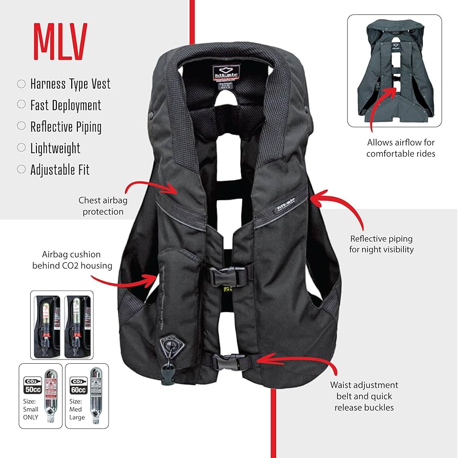ヒットエアー MLV-2C エアバッグベストLサイズ hit-air エアバック付きベスト ヒットエアー MLV2-Cタイプ