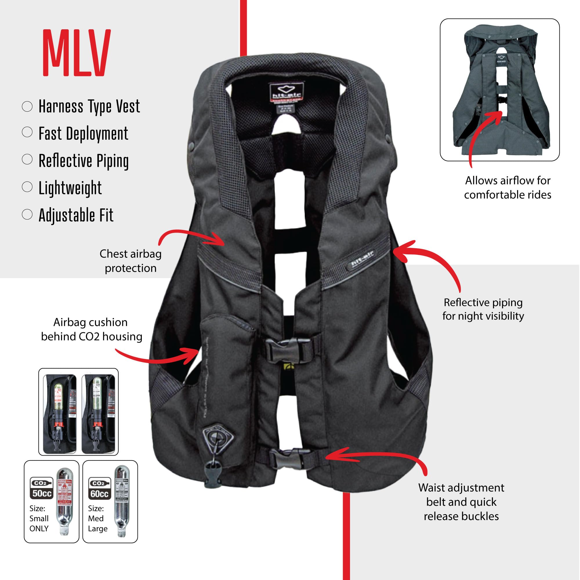 hit-air バイク用ベスト 2xl〜4xl hit-air バイク用ベスト 2xl〜4xl エアバッグジャケット・ベスト