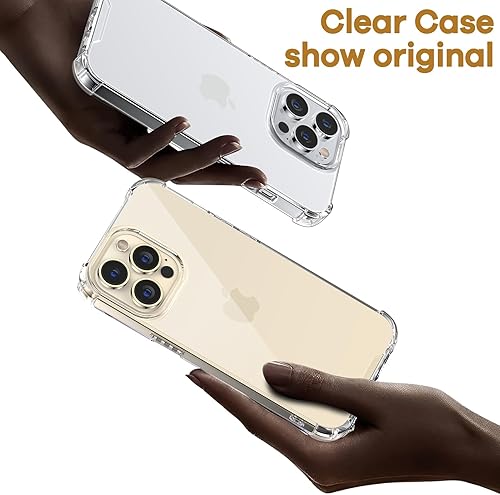 Miniatura 5 de ORIbox Funda transparente para iPhone 14 Pro Max, con 4 esquinas de protección a prueba de golpes, iPhone 14 Pro Max transparente para mujeres,