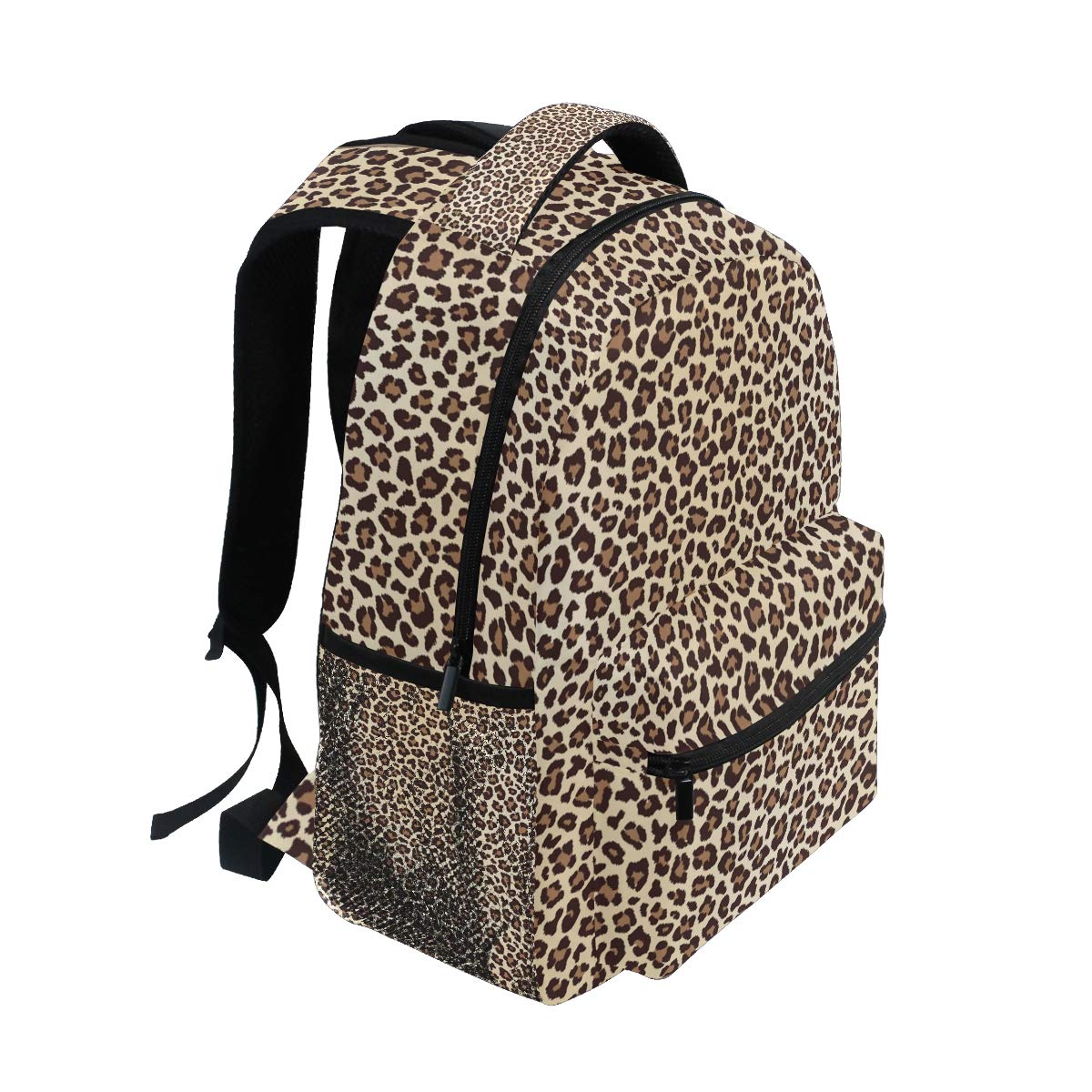 Leopard Animal Gemoetric Schulrucksack für Jungen Mädchen Kinder Reisetasche Bookbag