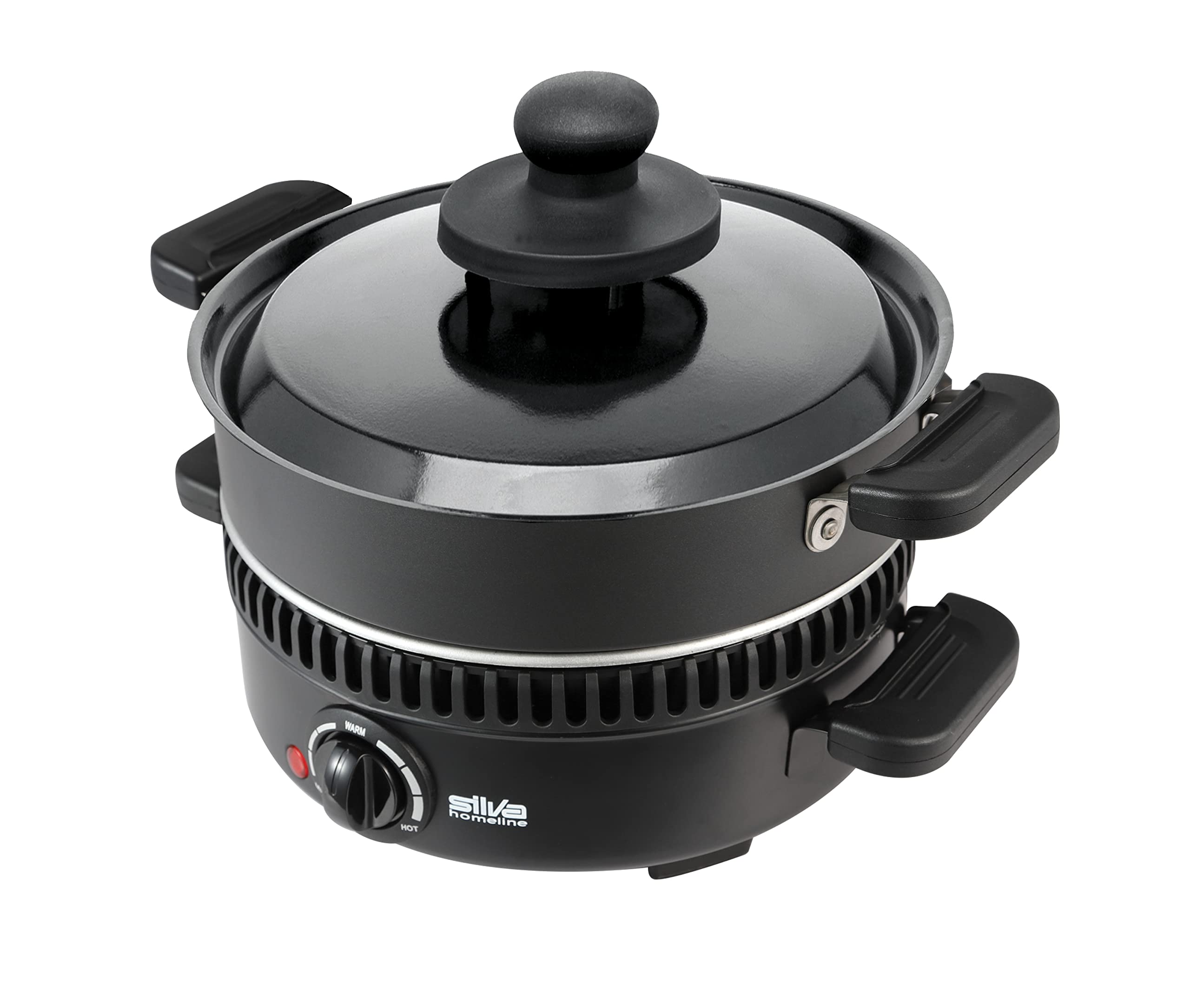 Silva Homeline PK-M 800 Multiröster mit Wendegrillplatte, 600 W, schwarz