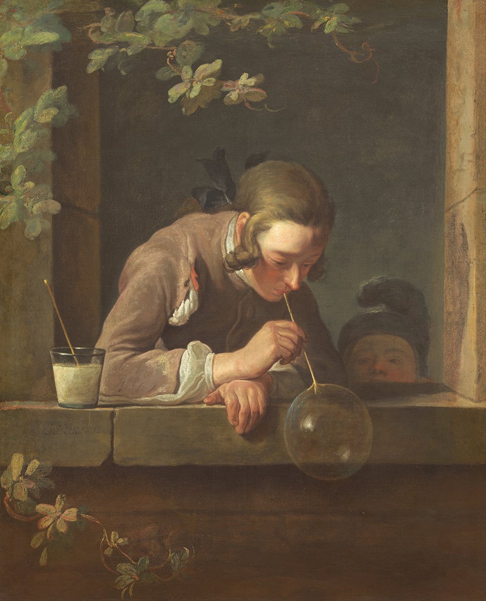 Archival Matte Print Chardin Soap Bubbles Medium de Jean Fragonard