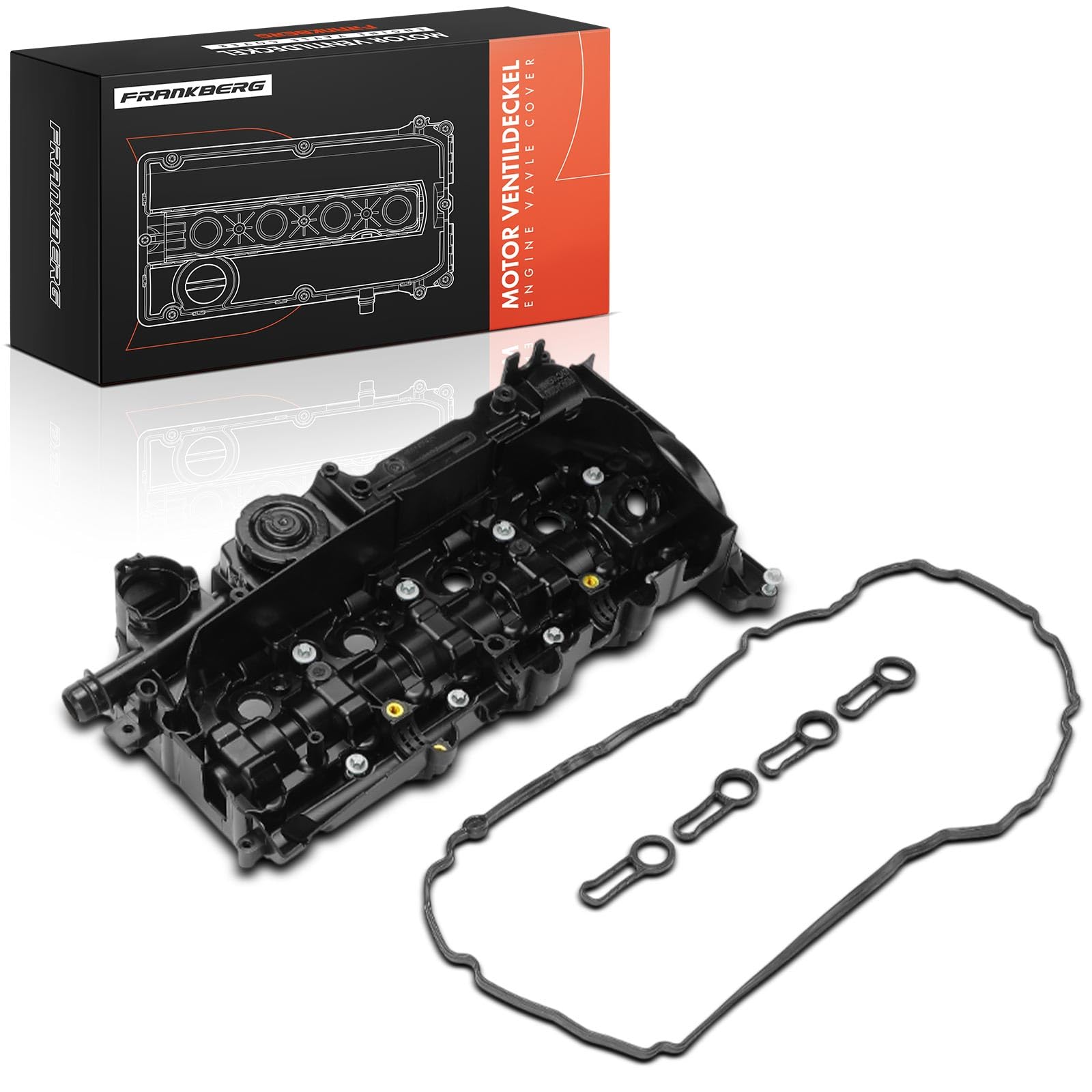 Frankberg Tapa de válvulas con tornillos 11127810584 | Compatible con: Serie 5 F10, Serie 3 Touring E91, X1 E84, 4 Cabriolet F33 F83, 2 Coupé F22, Serie 3 F30 F35 F80