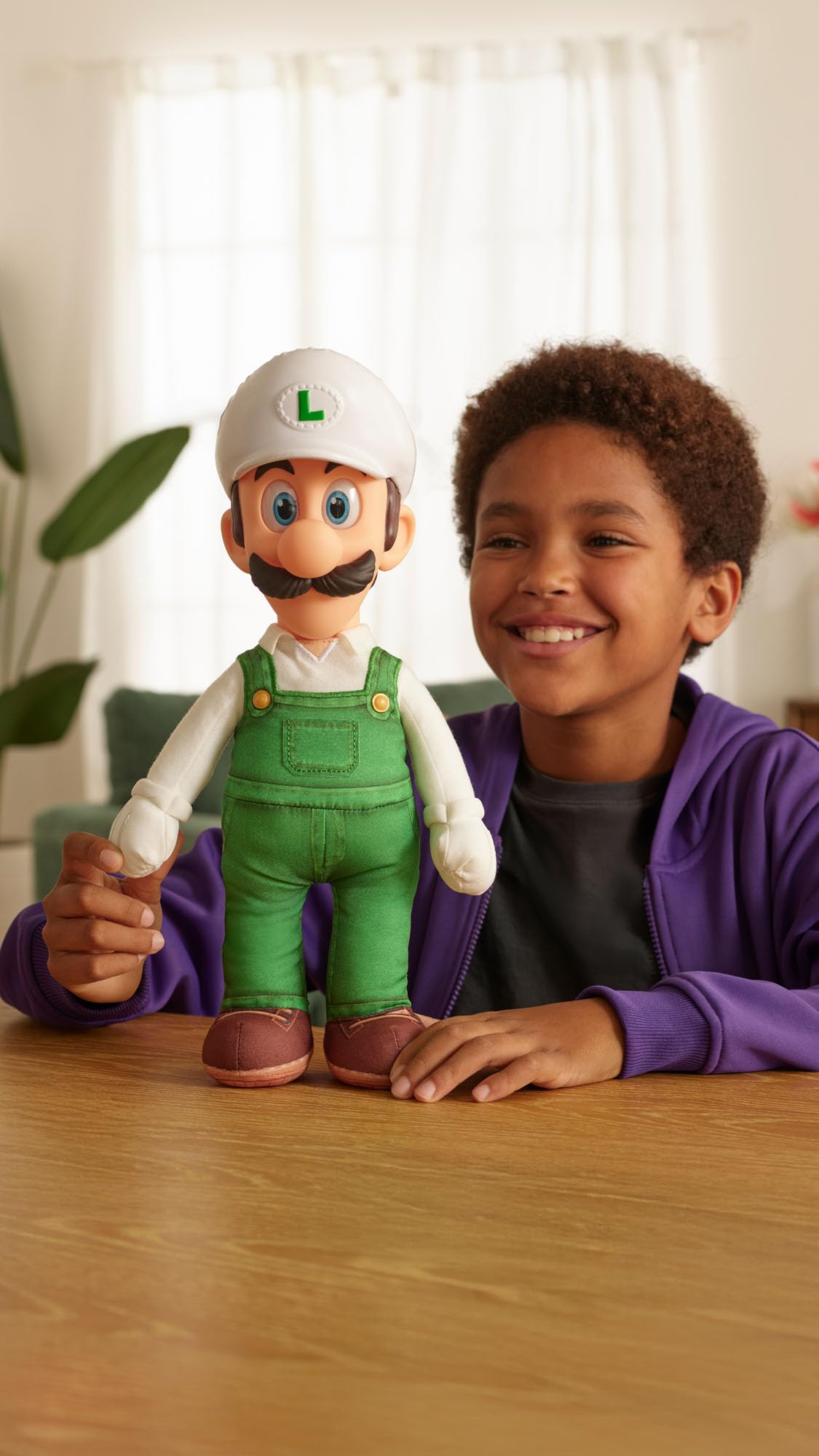 La película Super Mario Galaxy – Peluche articulado de 38 cm – Fire Luigi - 3