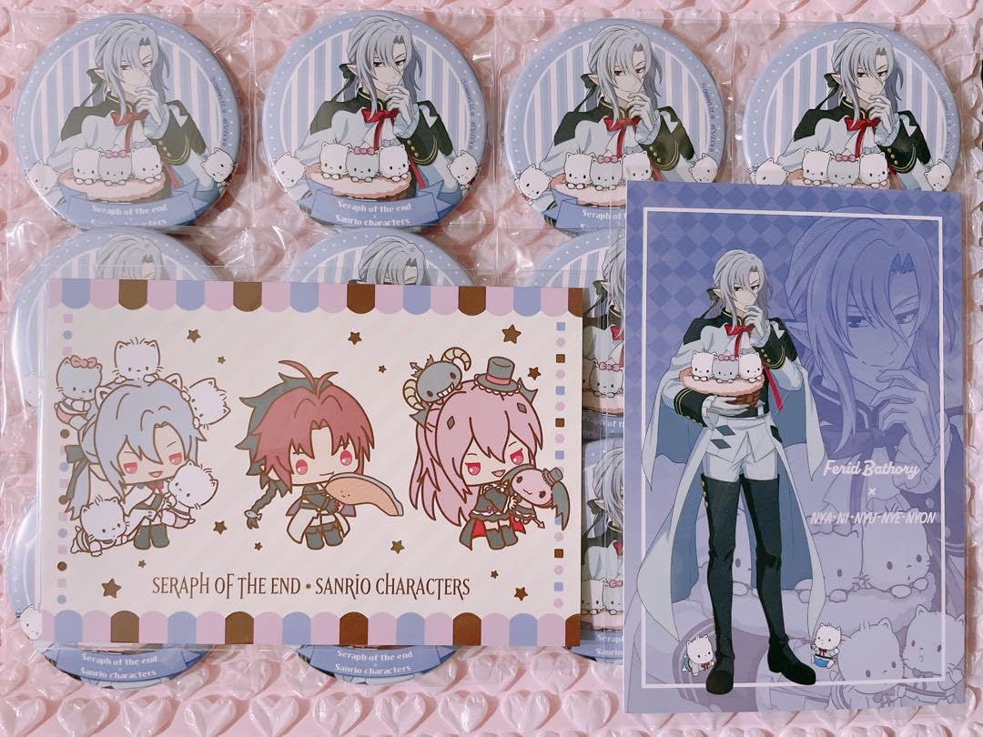Amazon.co.jp: 終わりのセラフ サン リオ 缶バッジ ポストカード  