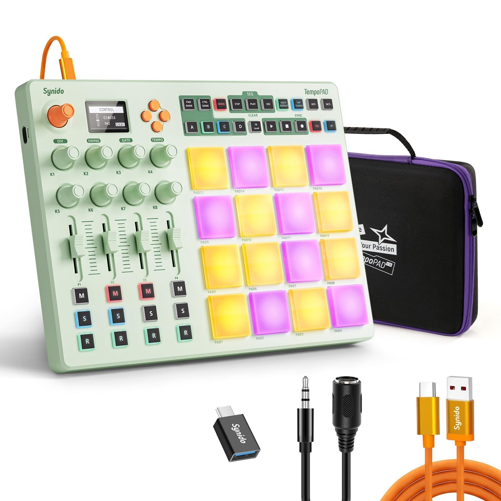 Amazon.com: Synido Wireless MIDI Pad Controller, USB Rechargeable