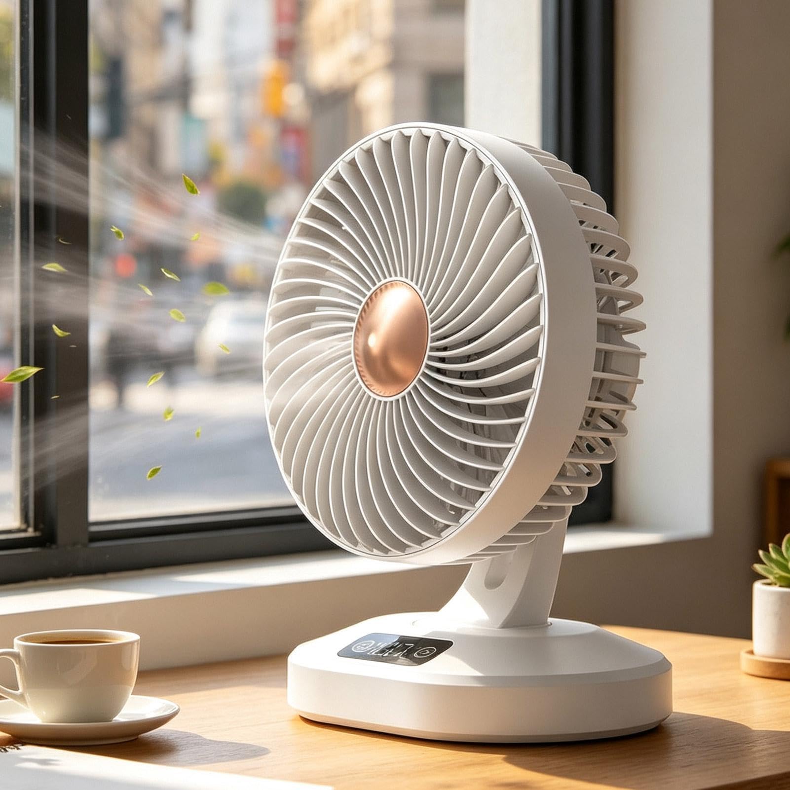 Ventilatore USB Da Scrivania Apparecchio Con Display Digitale Appendibile A
