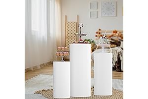 vlojelry Cylinder Pedestal Stands for Parties