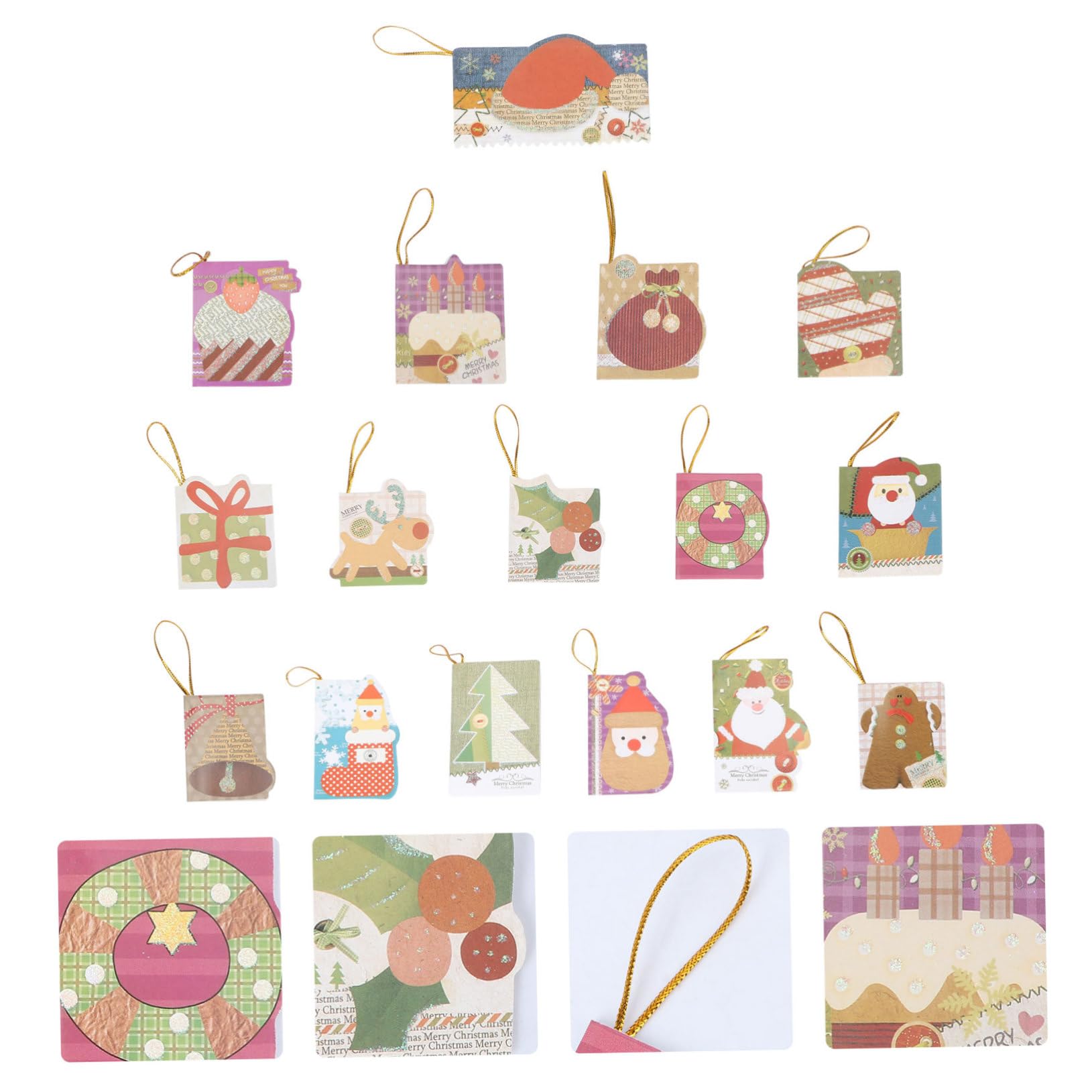 DOITOOL 384 Piezas Tarjetas de Felicitación Navideñas Acción de Gracias Tarjetas con Diseño para Expresar y