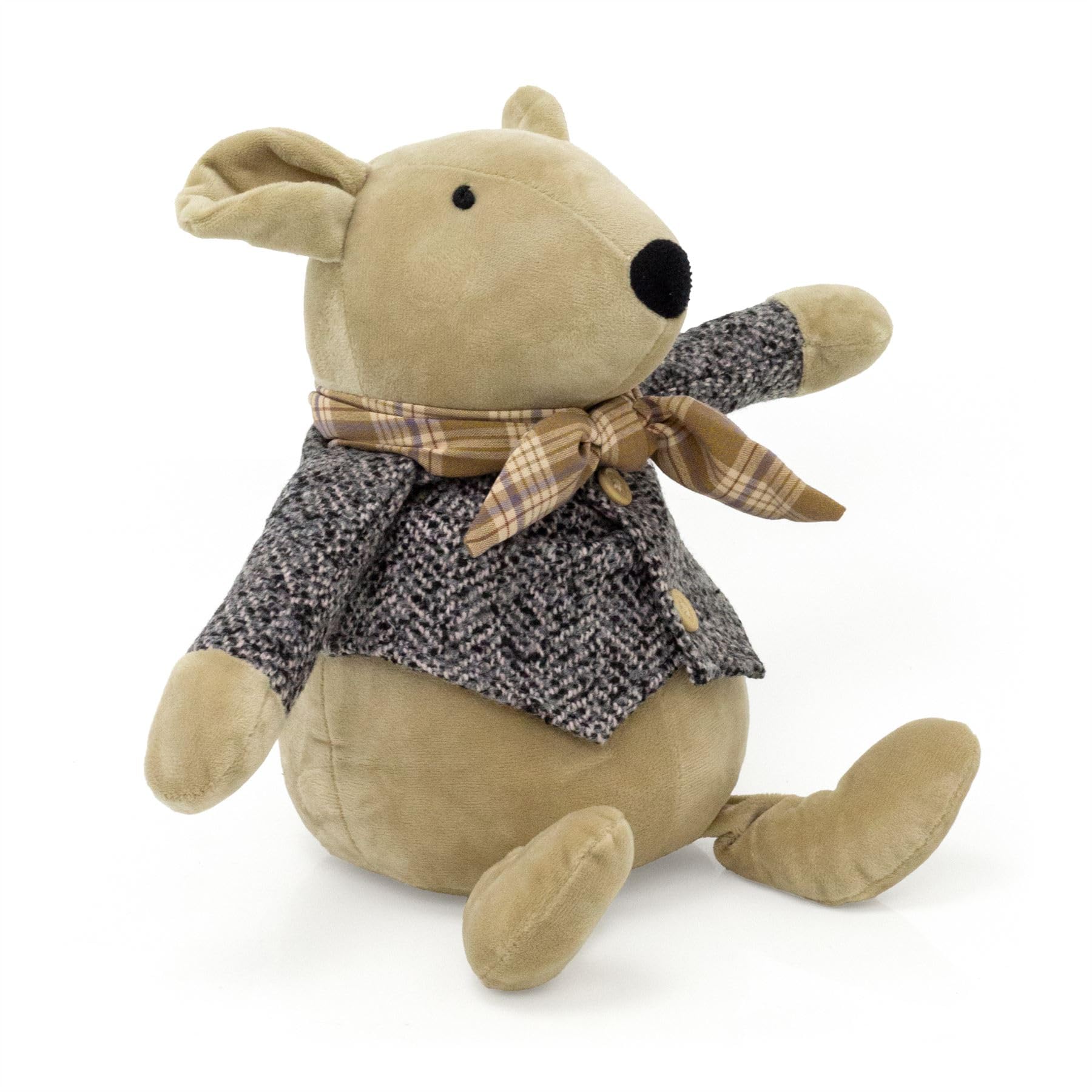 Henry Mouse Doorstop | Decorative Dormouse-Shaped Fabric Door Stop 1.5kg - 24cm