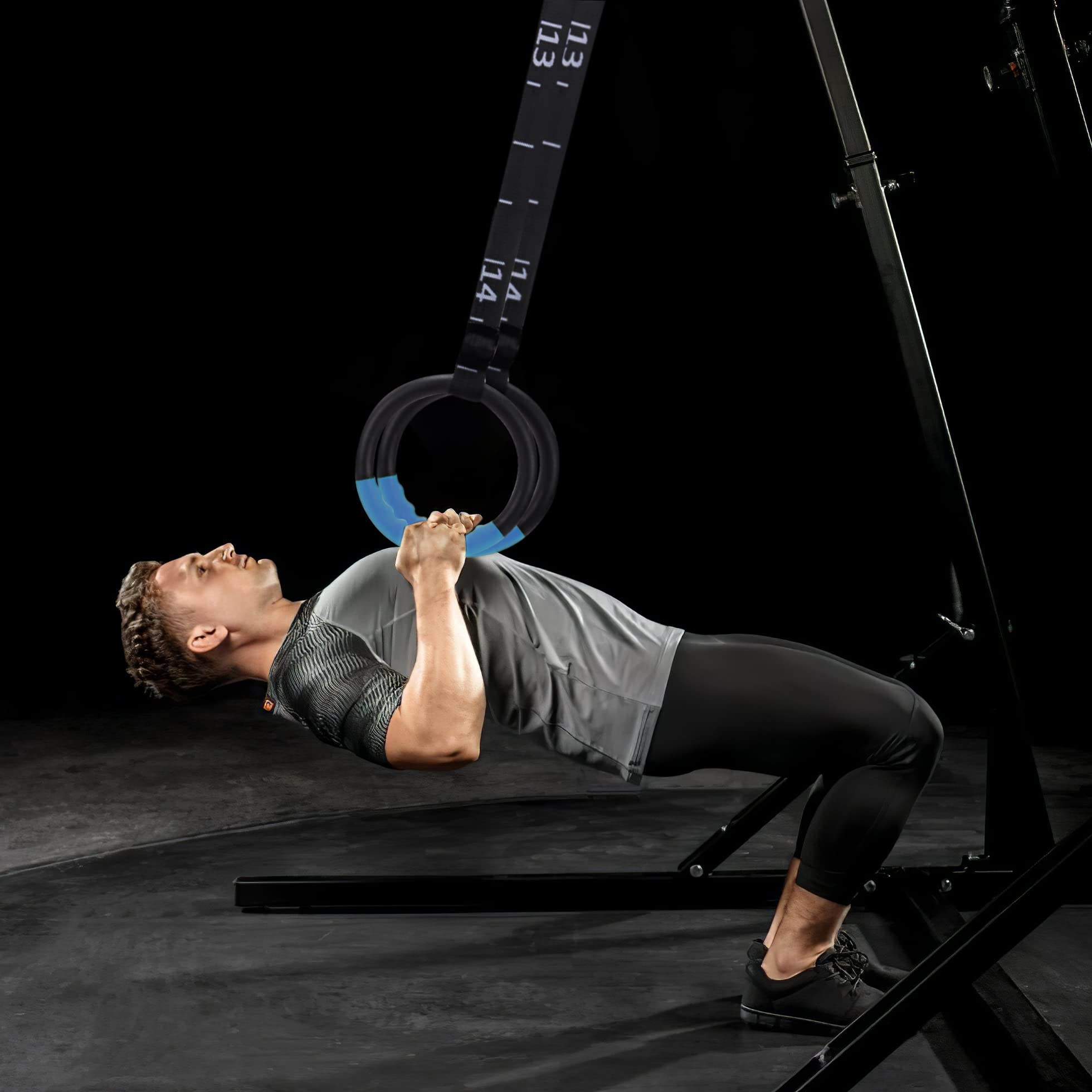 BOOSTEADY Anillos de Gimnasia con Correas Ajustables de 15 pies, Antideslizantes para Entrenamiento en Casa