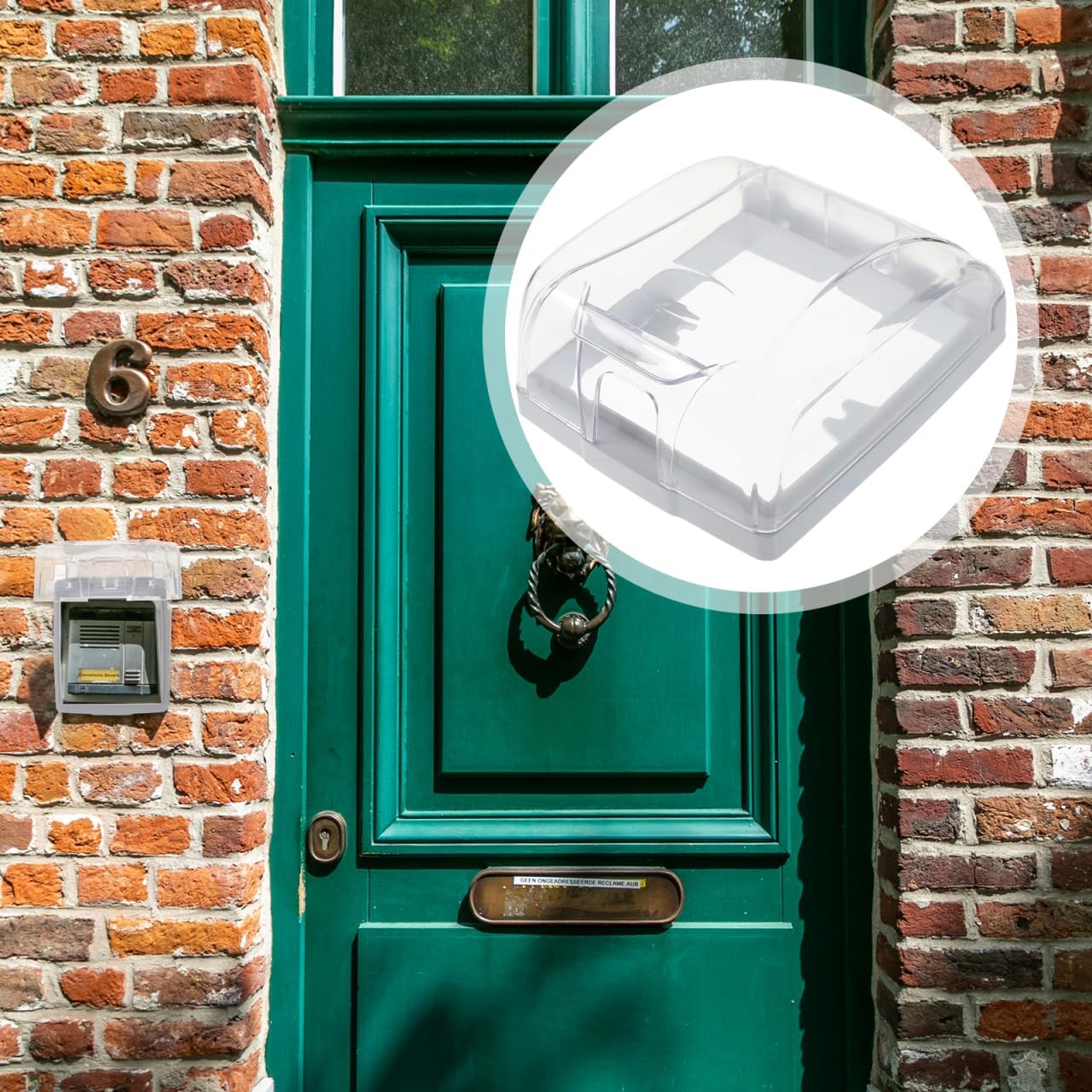Angoily Waterproof Doorbell Cover 5.11X4.25X2.04In Transparent Outdoor Doorbell Protector Weatherproof Rainproof Splashproof Cover for Wireless Button Home and Commercial Use