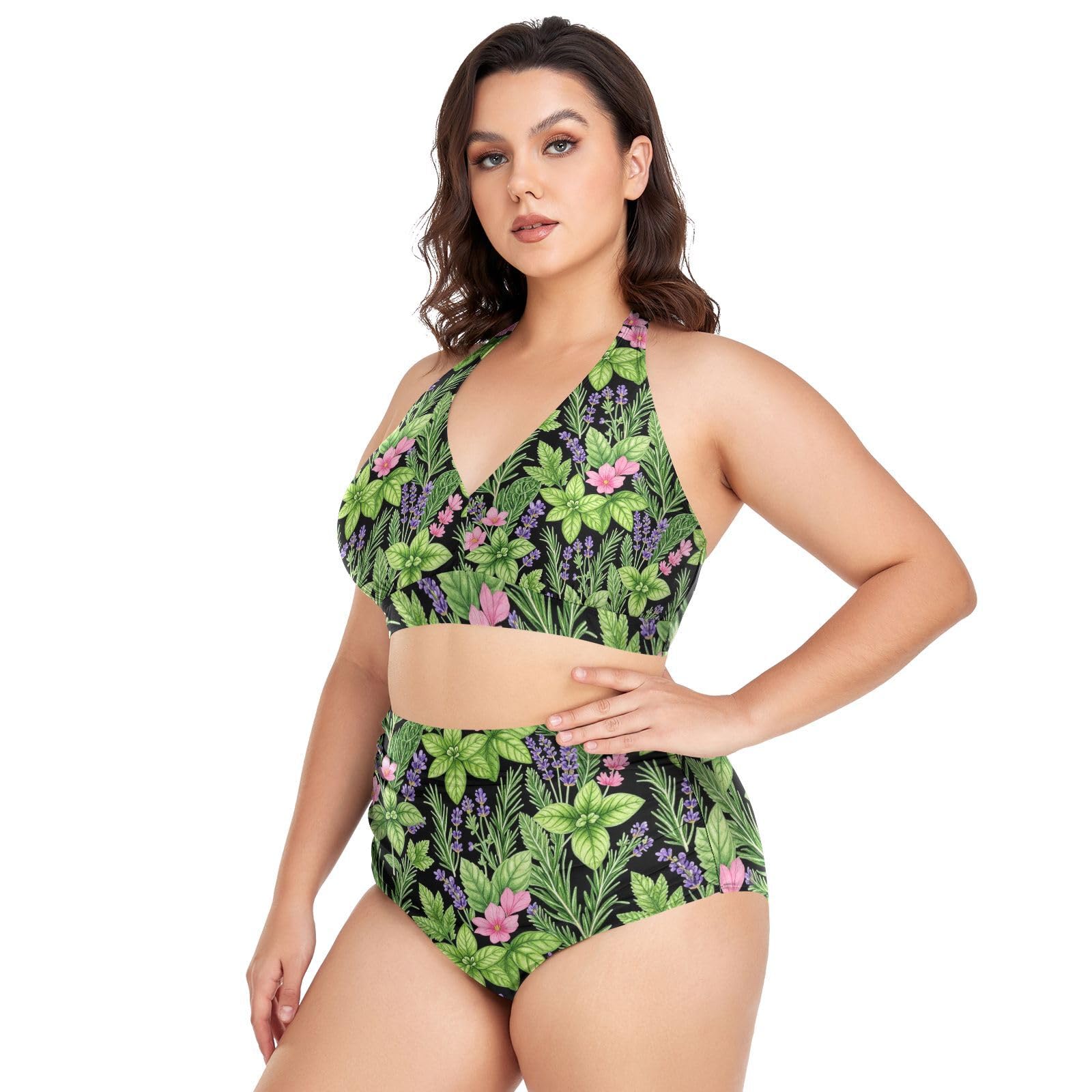 FRODOTGV Curvy Maillot de bain deux pièces pour femme L-4XL