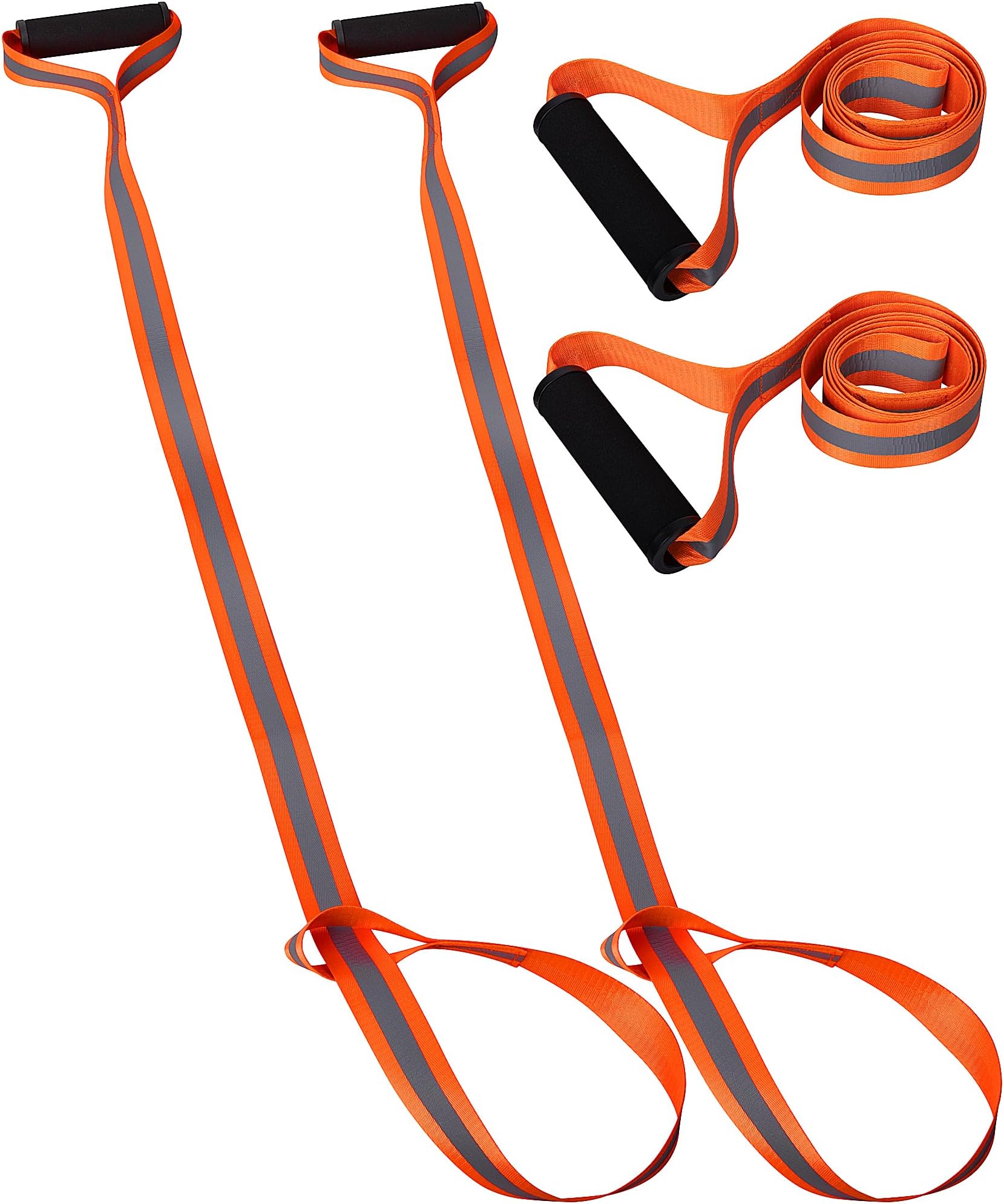 4 Pack Deer Drag and Harness - 4.9ft Deer Drags Rope for Hunting Gear- Reflective Deer Safety Hunting Accessories with Comfort Grip Handle for Man