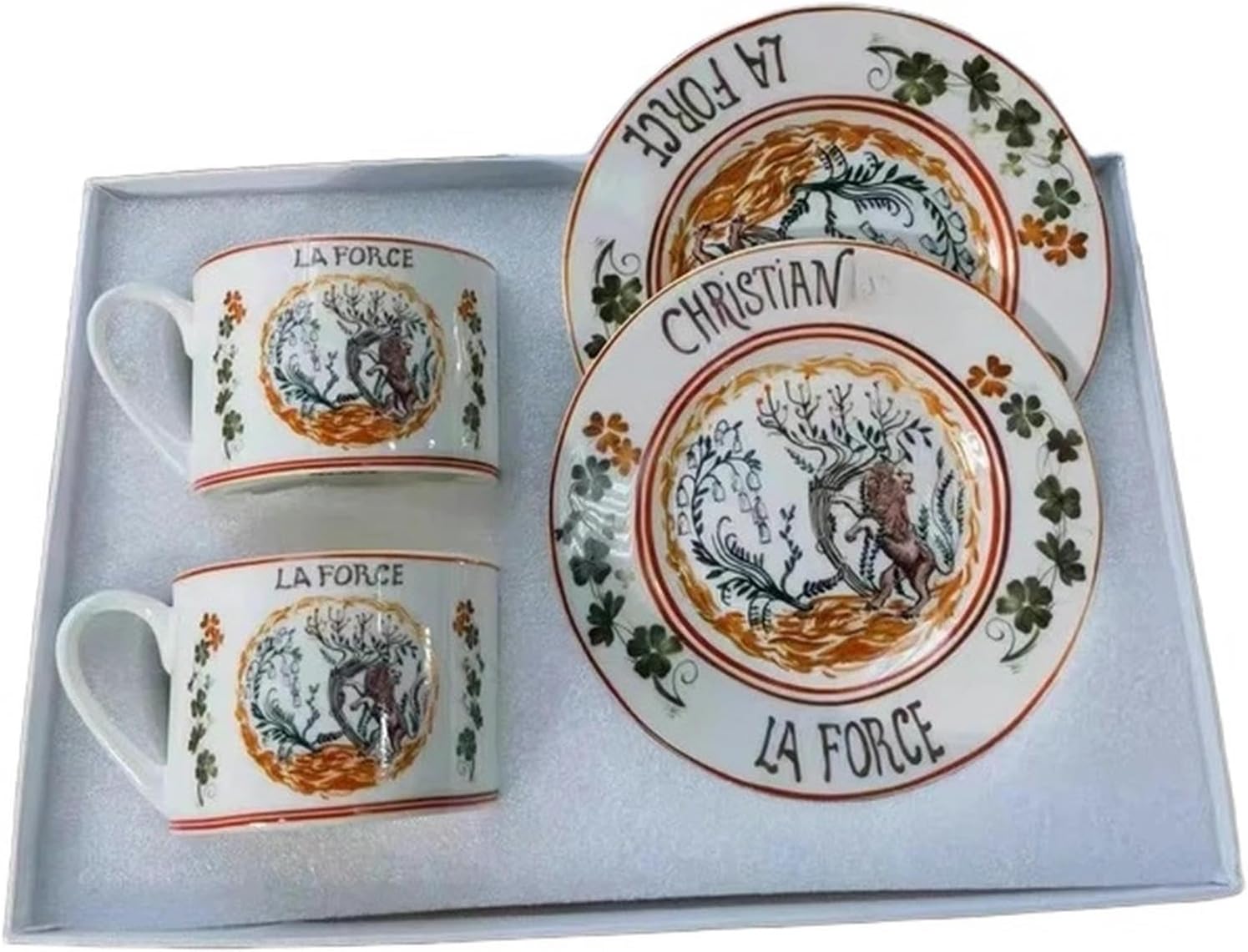 XIBANY Coffee Cup And Saucer Household Ceramic Afternoon Tea Cup Mug Gift For Bestie Set Cups