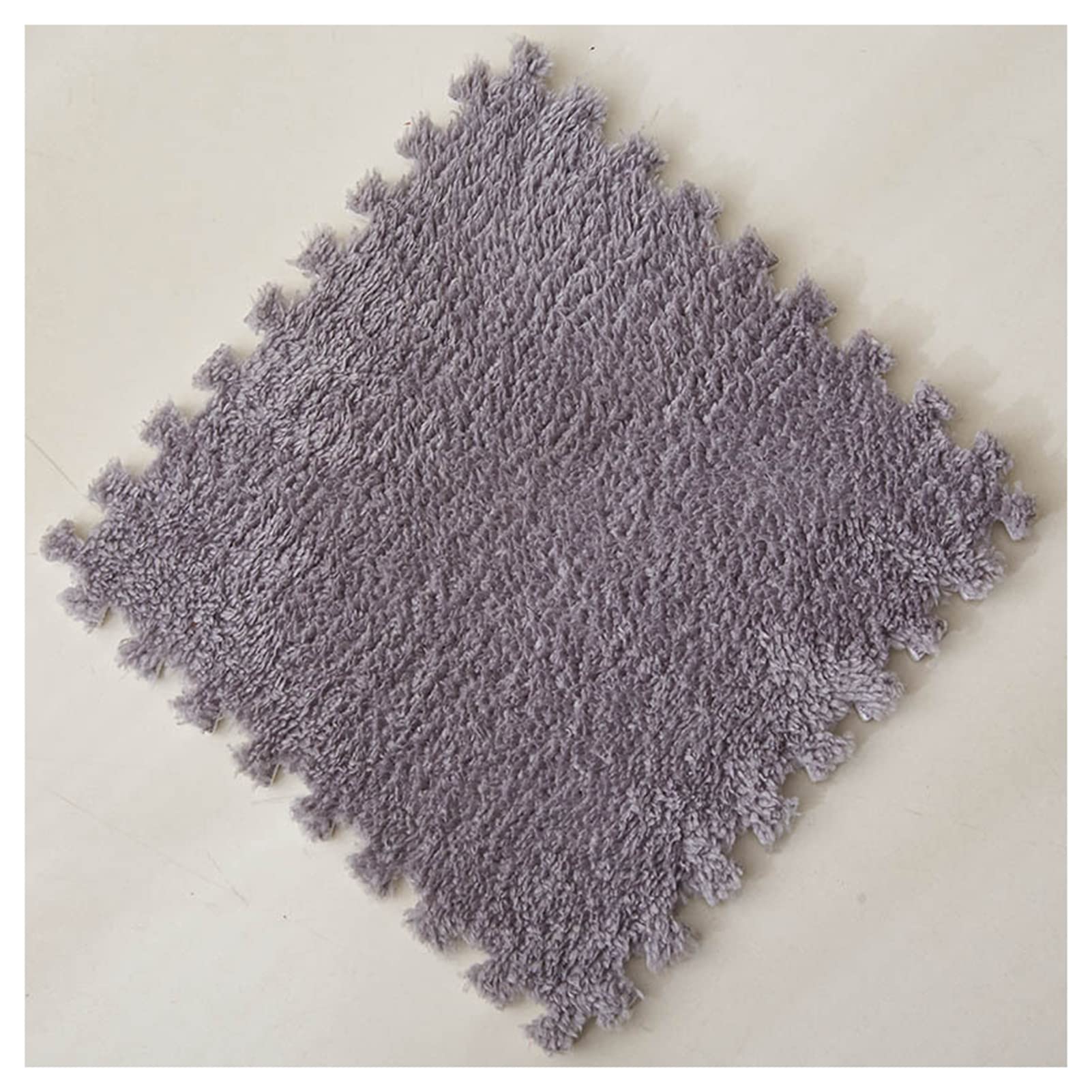 Kwadratowa mata do puzzli, miękka mata piankowa, mata do zabawy z puzzlami, miękka mata wspinaczkowa 30,5 x 30,5 cm, dywanik do sypialni, biały, 12 płytek