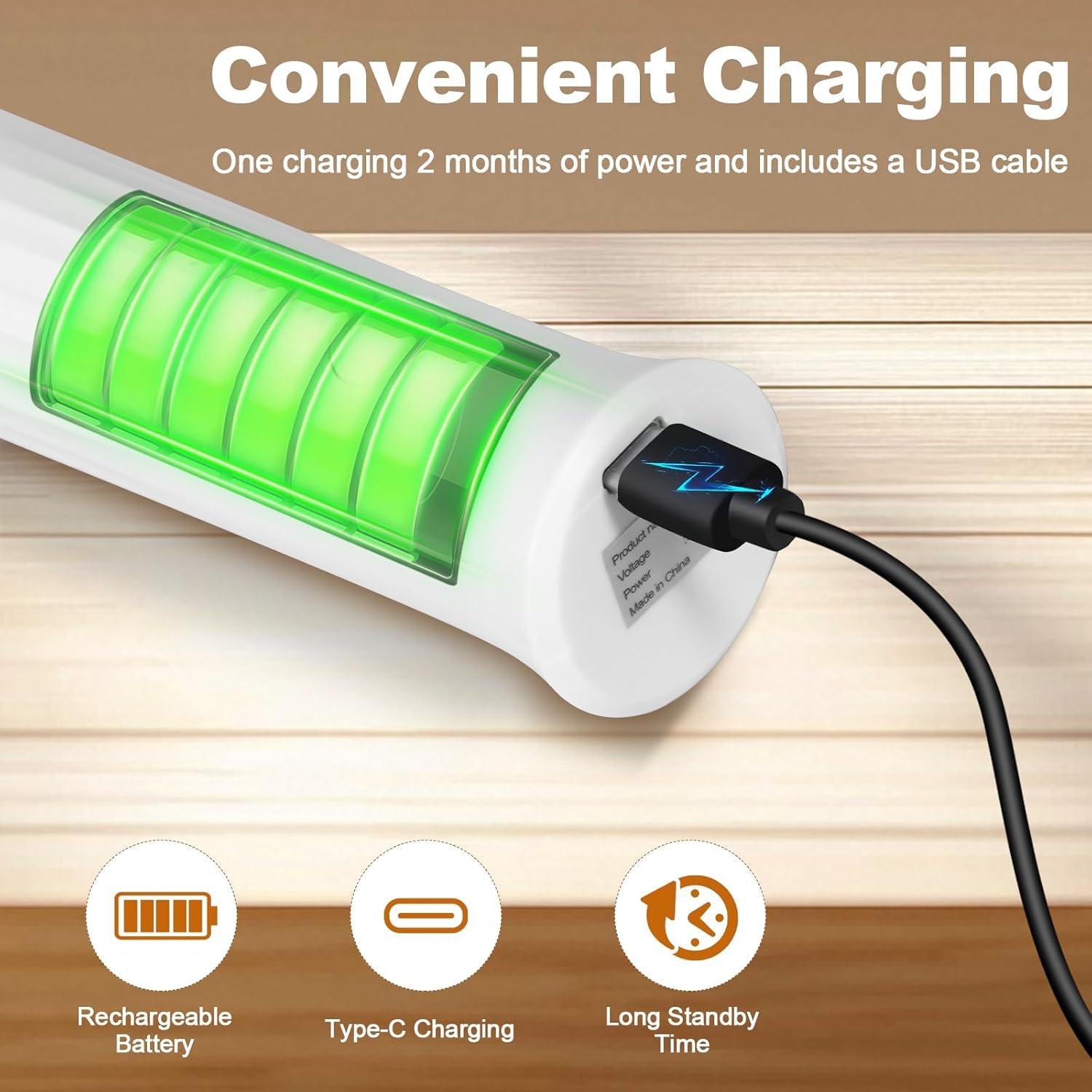 Espumador de leche recargable de mano eléctrico de mano con 2 batidores de acero inoxidable y 3 velocidades, mezclador de bebidas de mano para latte, capuchino, chocolate caliente, matcha, huevo