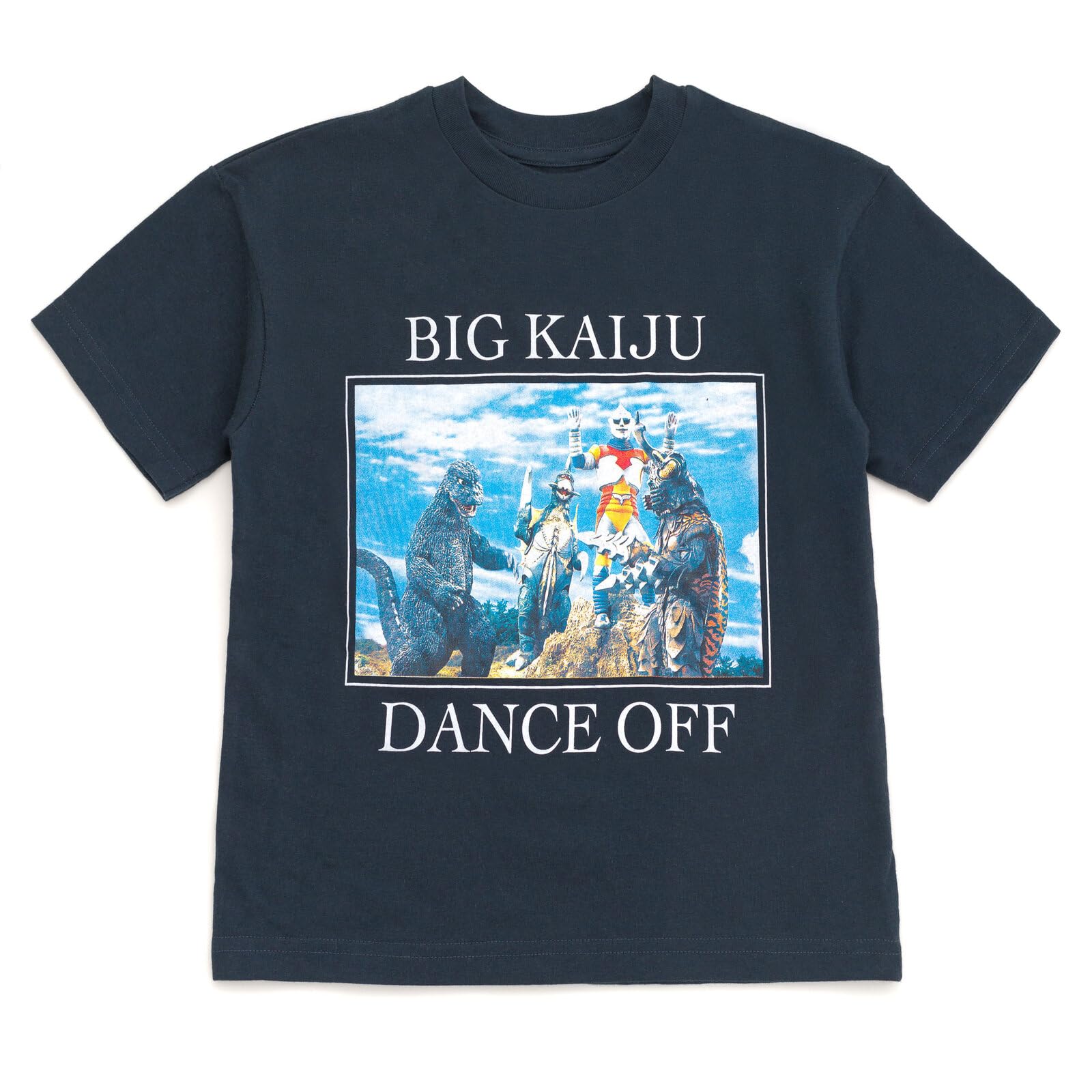 Godzilla vs Megalon Mens Matching Family T-Shirt Charcoal Blue XX-Large