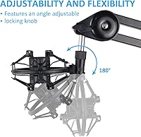 Vista 5 de SUNMON SM58 Microphone Shock Mount Holder for Reduces Vibration and Noise, Suitable for Shure SM58-LC, SM58-CN Cardioid Dynamic Vocal Mic