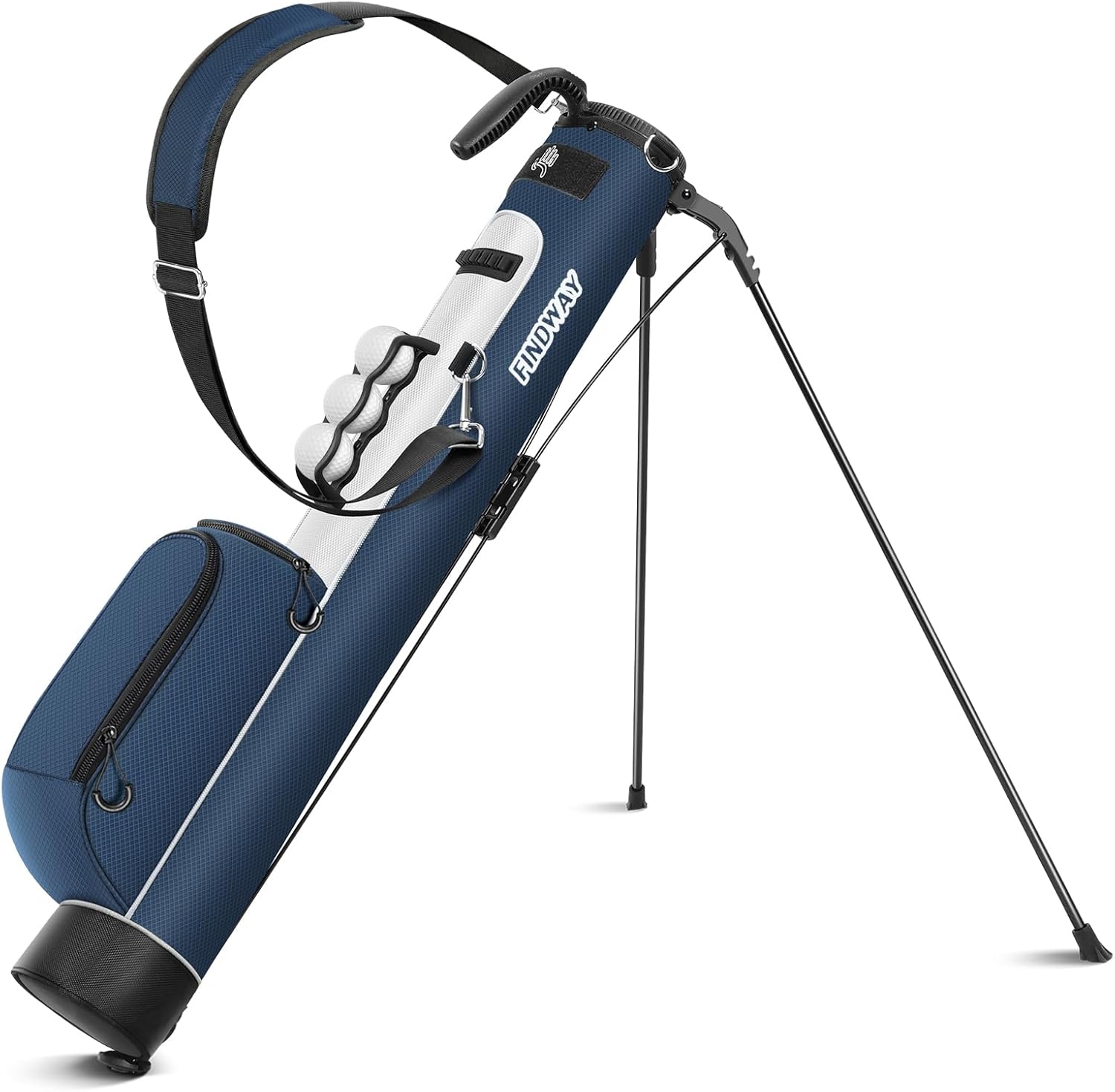 Findway Golf Stand Bag, Upgraded Par 3 Golf Bag Pitch n Putt Small Golf Bag with Ball Holder and Cooler Bag, Lightweight Golf Carry Bag for Men Women