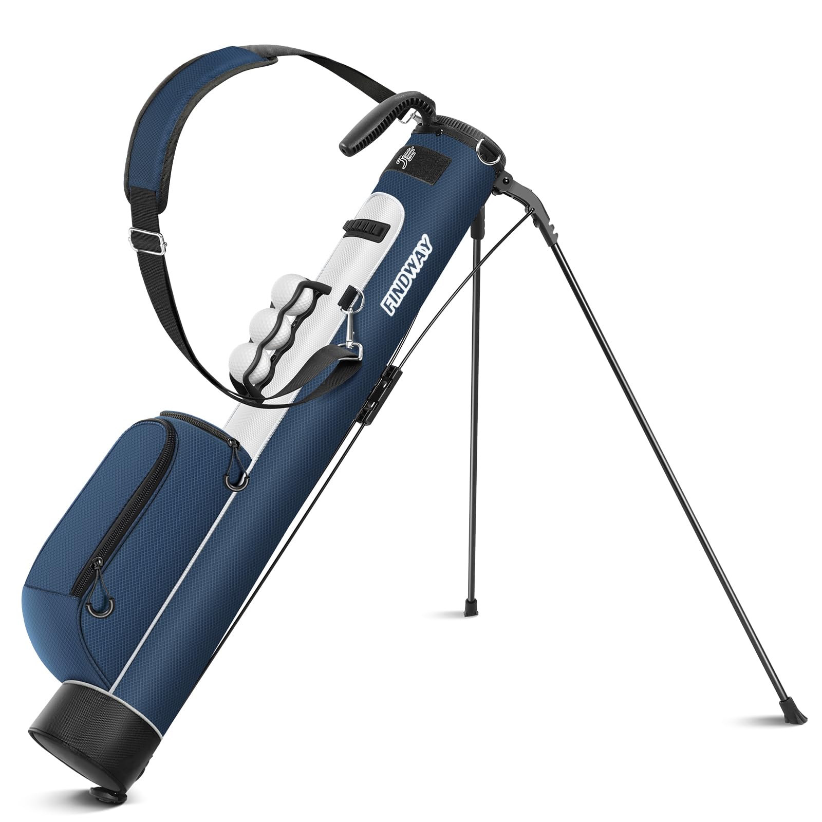Findway Golf Stand Bag mit verstellbaren Schultergurten, 2-Wege-Teiler, 2 Taschen, leicht zu tragende Bleistift-Golftragetasche für Männer und Frauen
