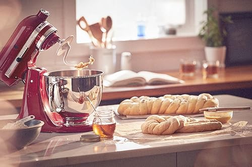 Miniatura 5 de KitchenAid KSM150PSAC Artisan Series - Batidora de pie con capacidad de 5 cuartos o 47 litros incluye escudo vertedor