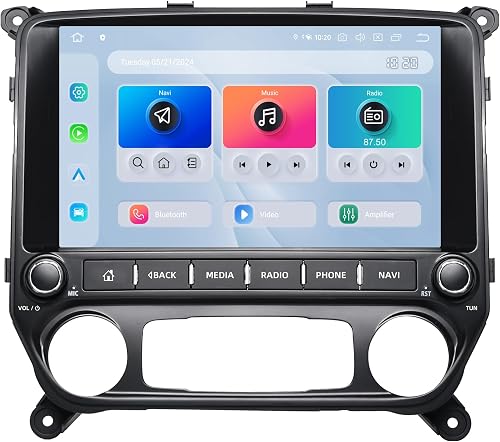 Dasaita 8GB+256GB Car Stereo for Chevrolet Silverado GMC Sierra 2014-2019 with Wireless Carplay & Android Auto, Android 13 GPS Navigation Head Unit, 11.6" QLED Screen Plug & Play Radio, Voice Control