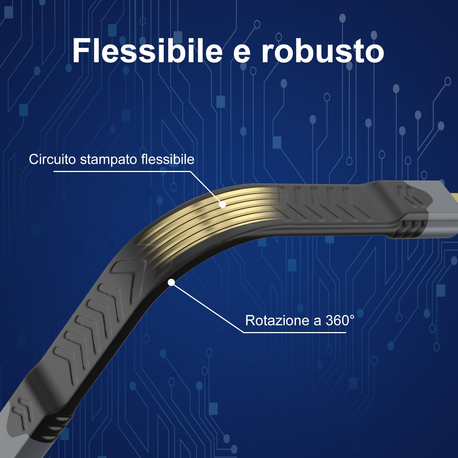 Cavo USB C a USB C corto, cavo USB 3.2 Gen 2 40Gbps FPC Flat Design Cavo di ricarica USB corto PD 100W Fast Charge Compatibile per Samsung Galaxy S24/S23,iPhone 16 Pro/16Pro Max/16/15,MacBook Air/Pro