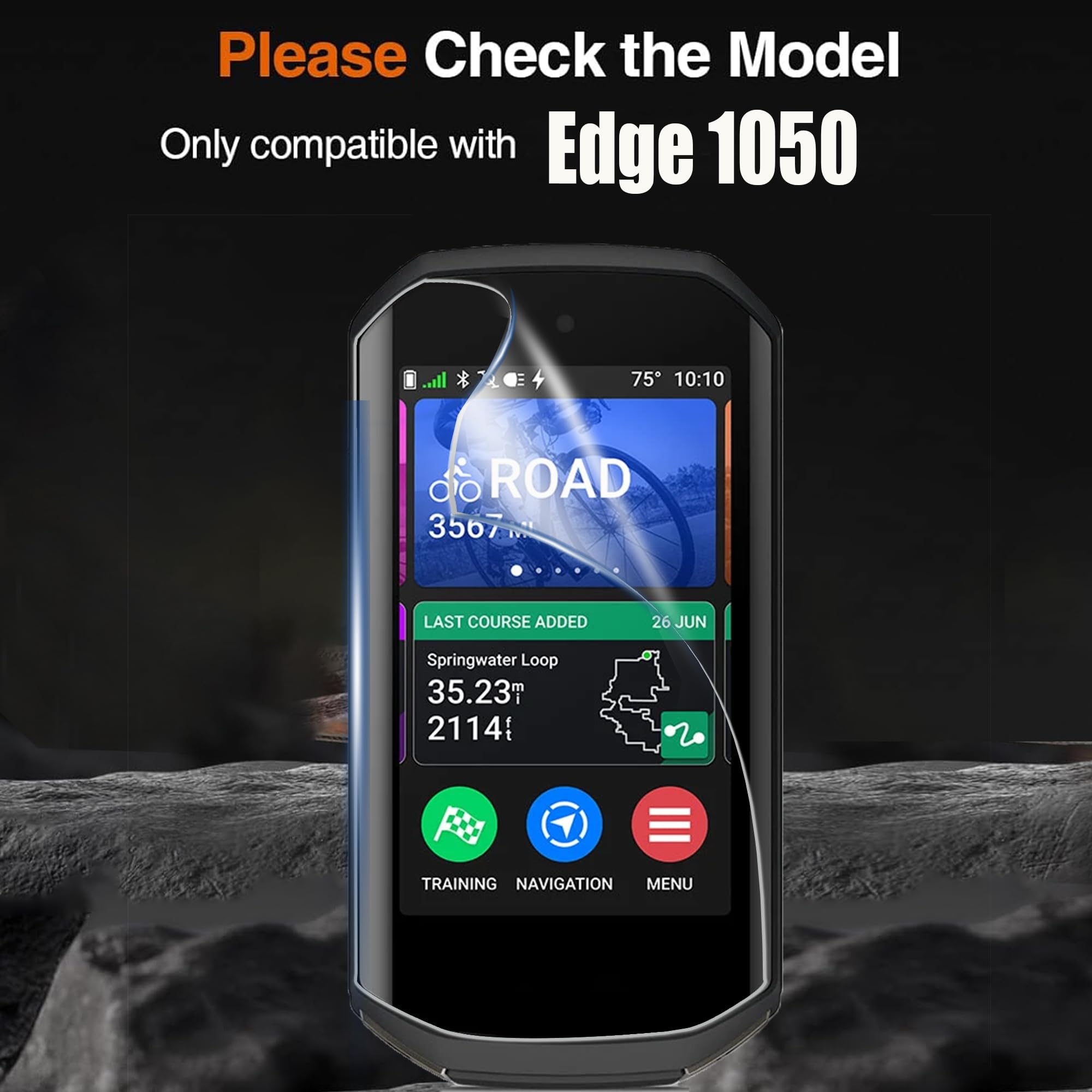 Lamshaw Compatible for Garmin Edge 1050 Screen Protector, [6 Pack] Full Coverage TPU Clear Film Compatible for Garmin Edge 1050 (6 Pack)