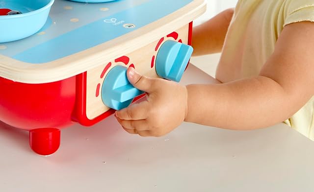Foto 4 de 8 de Hape Juego de Cocina de Madera - Cocina Infantil con Utensilios y Mandos Realistas para Niños de 3+