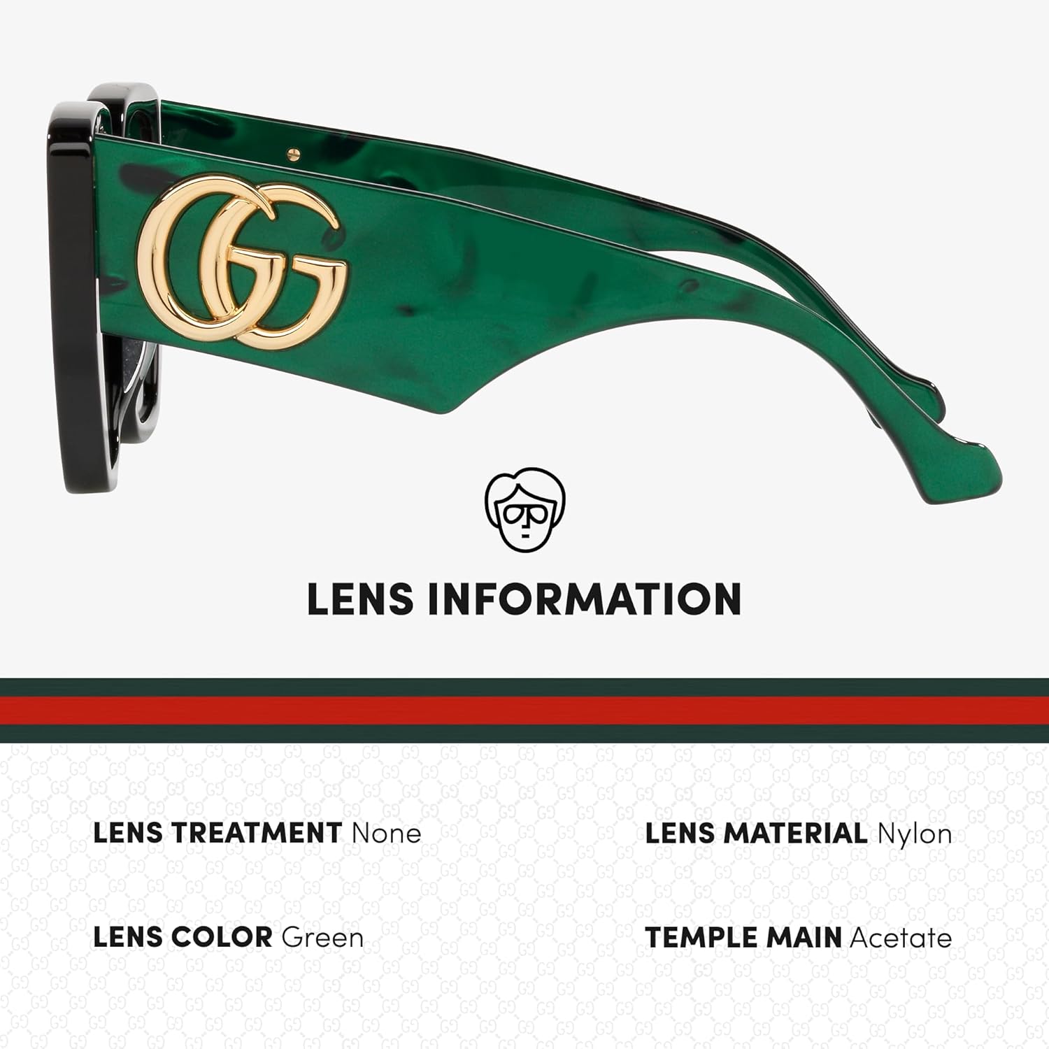 Gucci GG0956S GG Running Logo Oversize Gemetric Shape Sunglasses Sunglasses with Luxury Eyewear Kit - Image 4