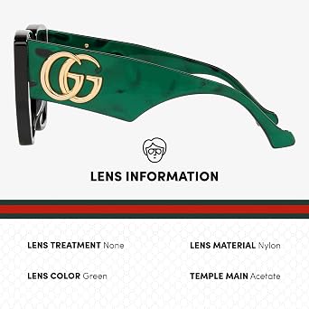 Gucci GG0956S GG Running Logo Oversize Gemetric Shape Sunglasses Sunglasses with Luxury Eyewear Kit