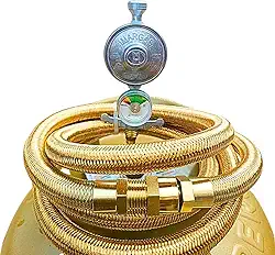 kit Regulador Visor Rosca 1/2 mangueira p/alta temperatura original fogão cooktop forno embutir 3metros