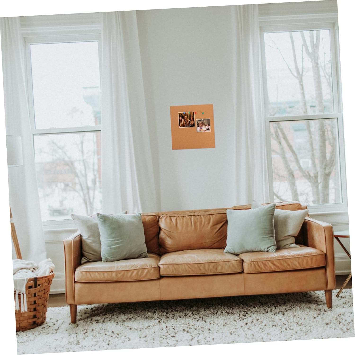 STOBAZA 1set Self-Adhesive Cork Board Wall-Mounted Bulletin Boards for Photos Memos and Announcements Versatile Memo Display Lightweight Trim Frame