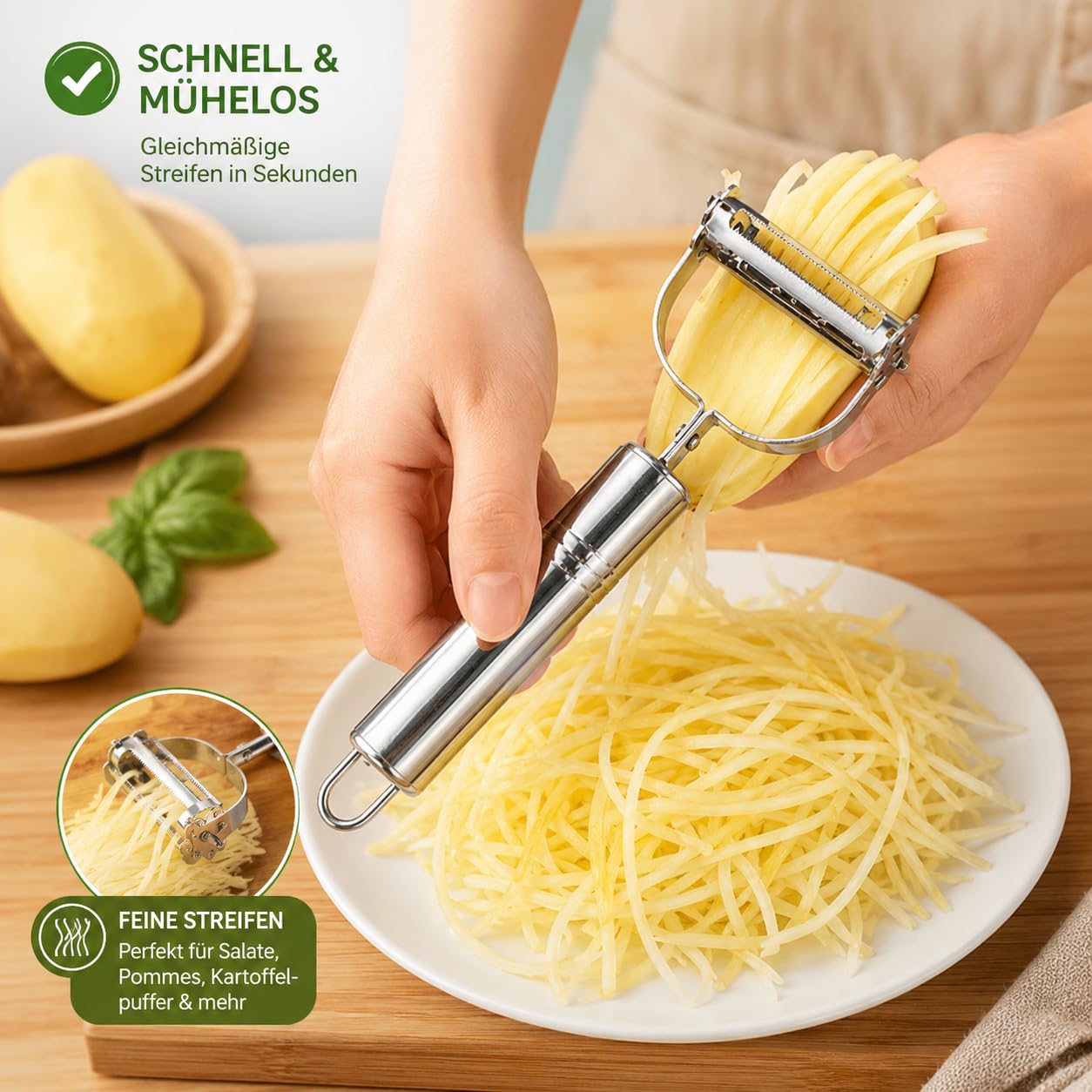 ZZM Fruit and Vegetable Peeler, Stainless Steel, Stainless Steel Peeler. — Amazon image 6