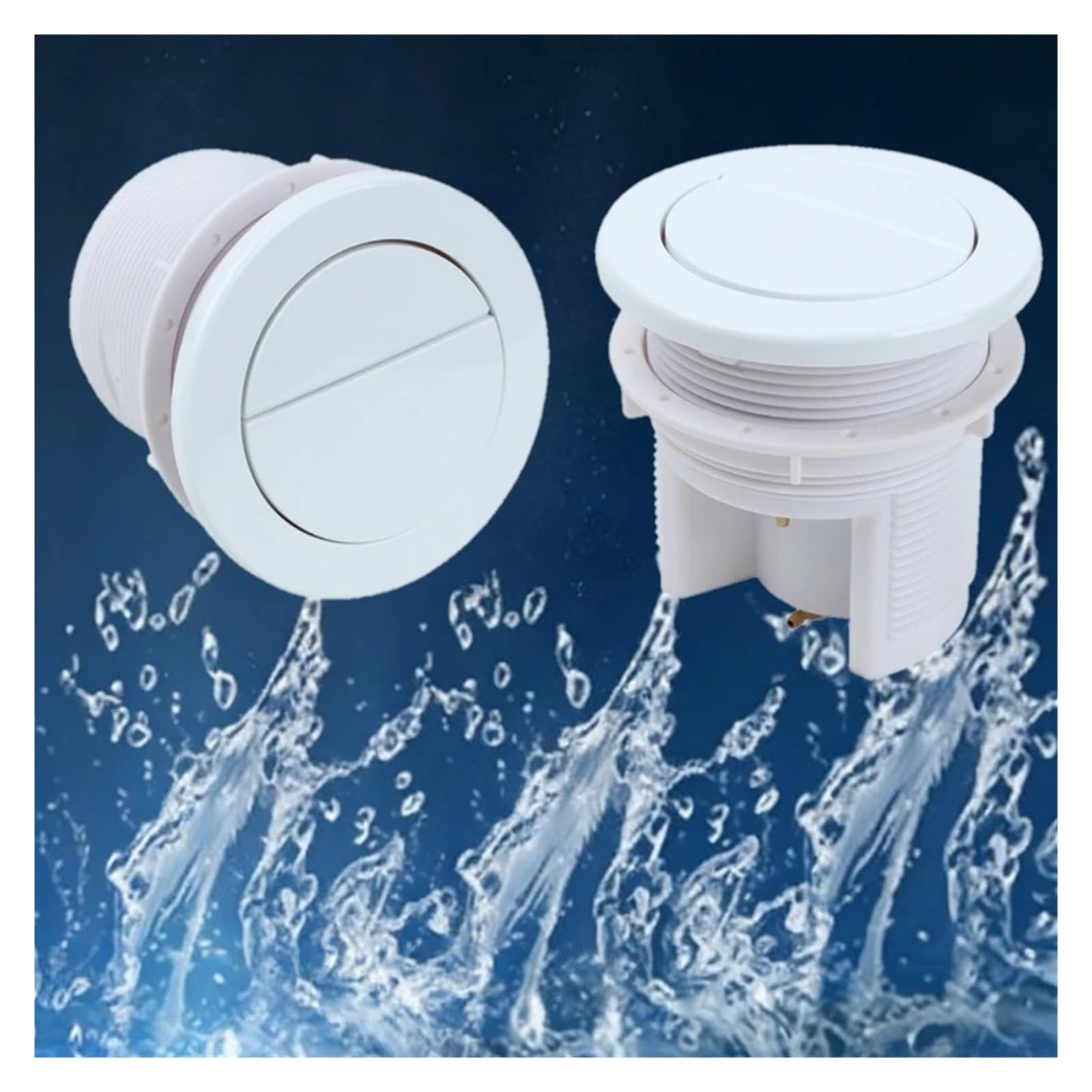 Compatible For Geberit, Pulsador De Descarga Neumático Doble Blanco