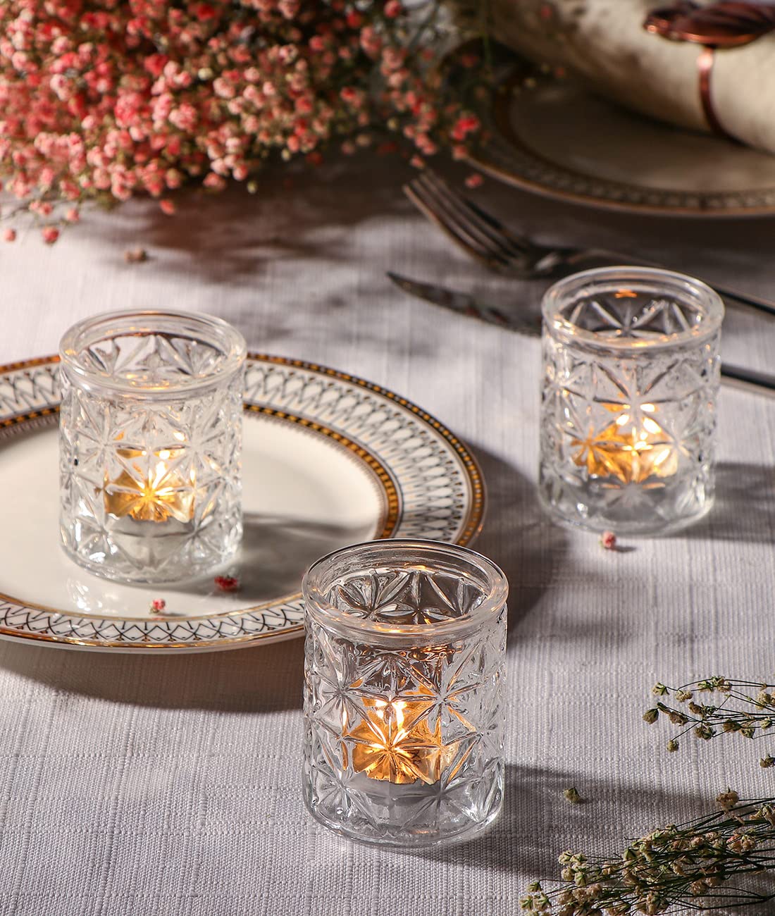 Lot De 12 Bougeoirs En Verre Transparent Pour Décoration De Mariage, Maison, Vacances