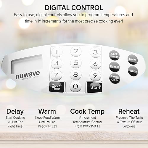 Miniatura 6 de Nuwave Horno de convección de encimera Pro Plus (renovado) Oven Pro Plus con triple potencia de cocción combinada, control de temperatura de 100 F a