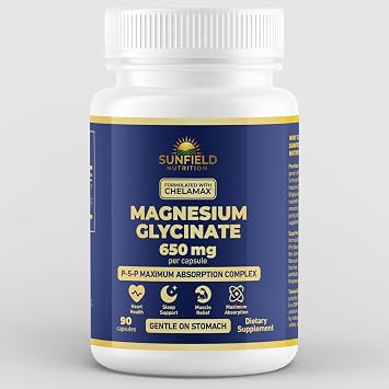 Sunfield Pure Magnesium Glycinate with High-Absorption Chelamax, 90 ct.