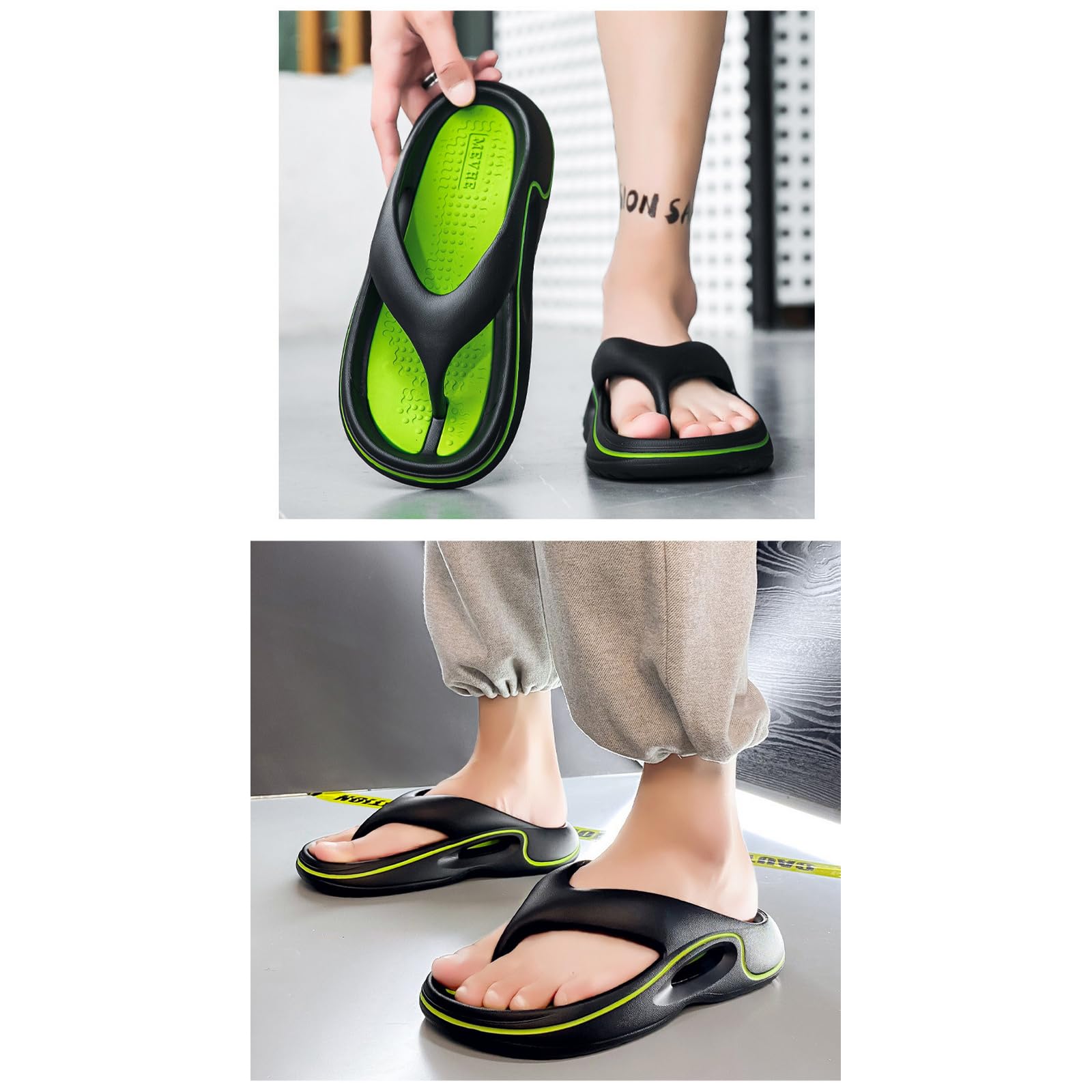Infradito Uomo Donna Ciabatte Calzature per da Spiaggia Sport Estivi Sandali Antiscivolo di Grandi Dimensioni Uomini-Nero Viola-a-45-46