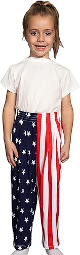 Pantalones patrióticos de estrellas y rayas para niños, diseño de bandera de Estados Unidos, disfraz de Halloween para niños, cosplay