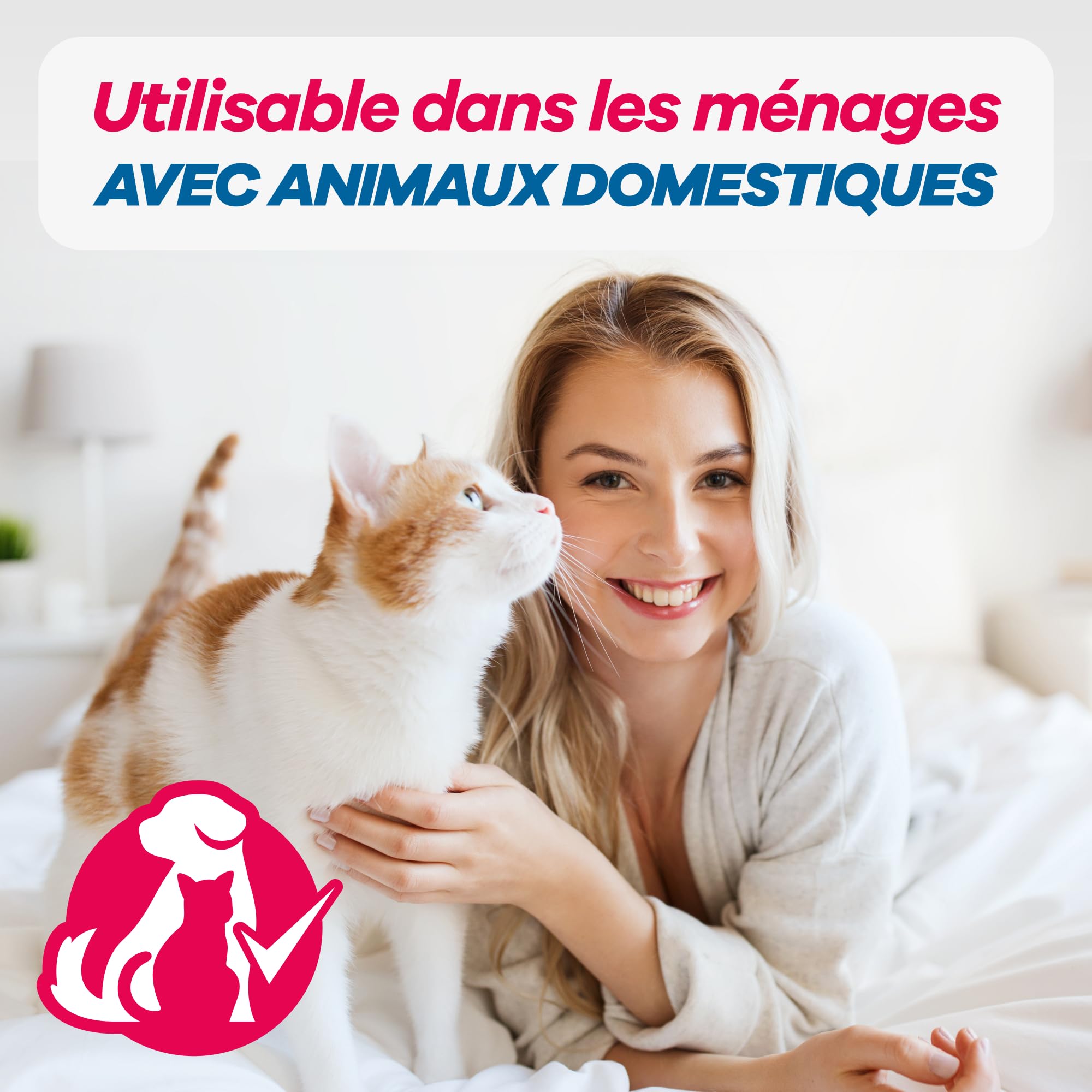 GEROBUG Spray Anti puces Maison 500 ML - Spray Anti puces pour la Maison, Les Meubles et Les Textiles - Lutte Contre Les puces Chat dans Le lit - Spray Anti-puces pour Chiens