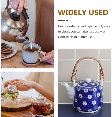 Miniatura 8 de 8 manijas de bambú para tetera de repuesto con cable, mango de tetera para tetera china, cerámica para tetera china, tetera de cerámica, tetera