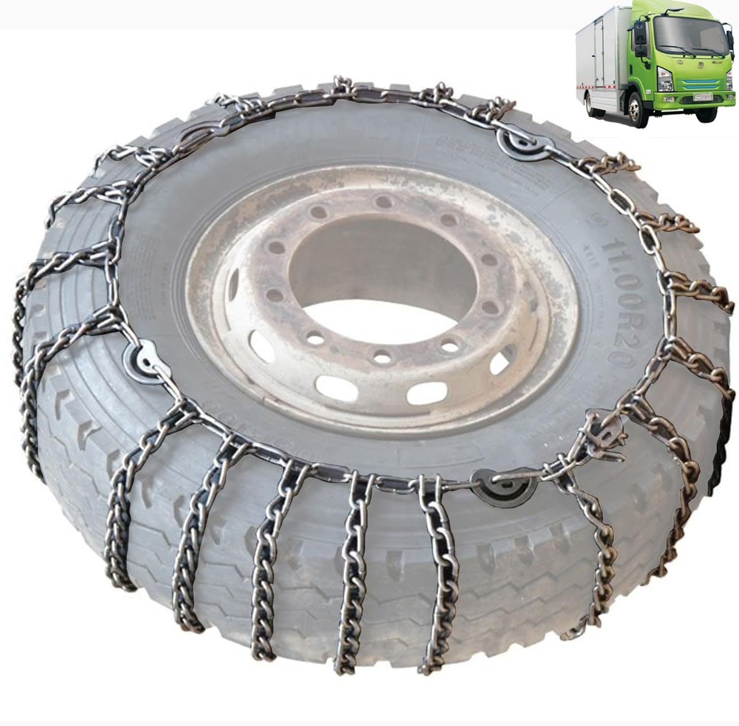 Tire Traction-2pcs Snow Chains for Semi Trucks Snow Chains for Tires Universal Metal Tire Chains for SUV Trucks Pickup Trucks Semi Trucks Van Trucks ATV Light Truck Heavy goods vehicles 6.50-16