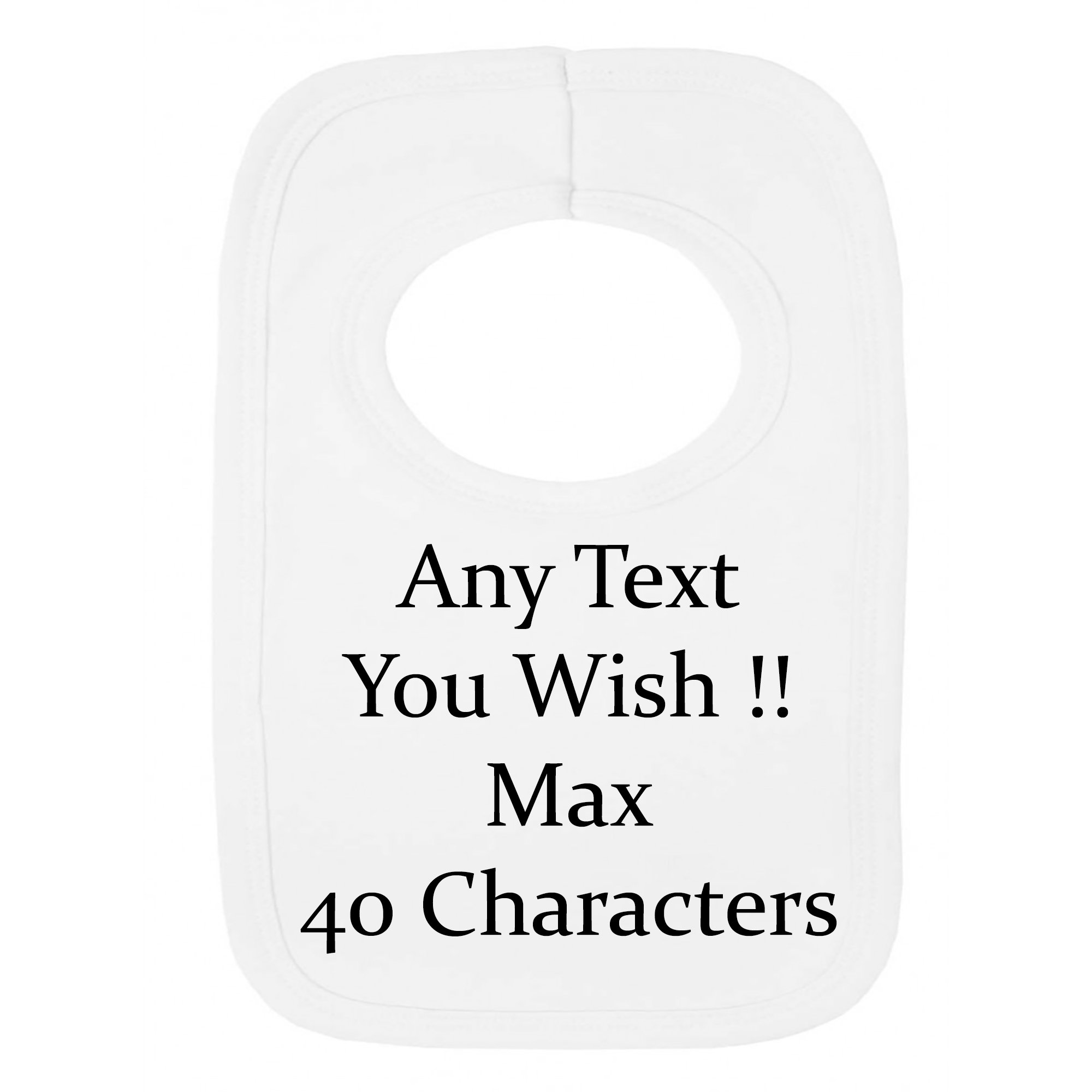 Personalised Embroided Baby Bib (Name Can Be Changed) (White) — image 1